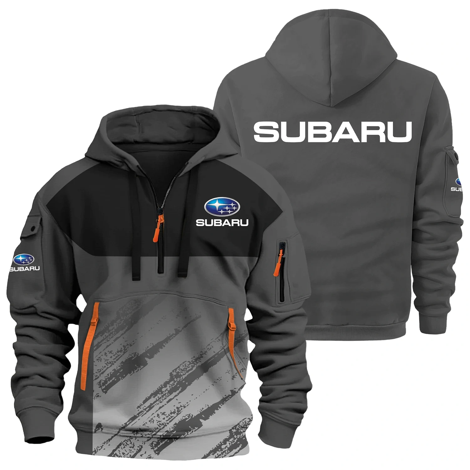 Subaru Exclusive Logo Half Zipper Hoodie OUFAHHZ3D081904SUZ – Subaru Hoodie