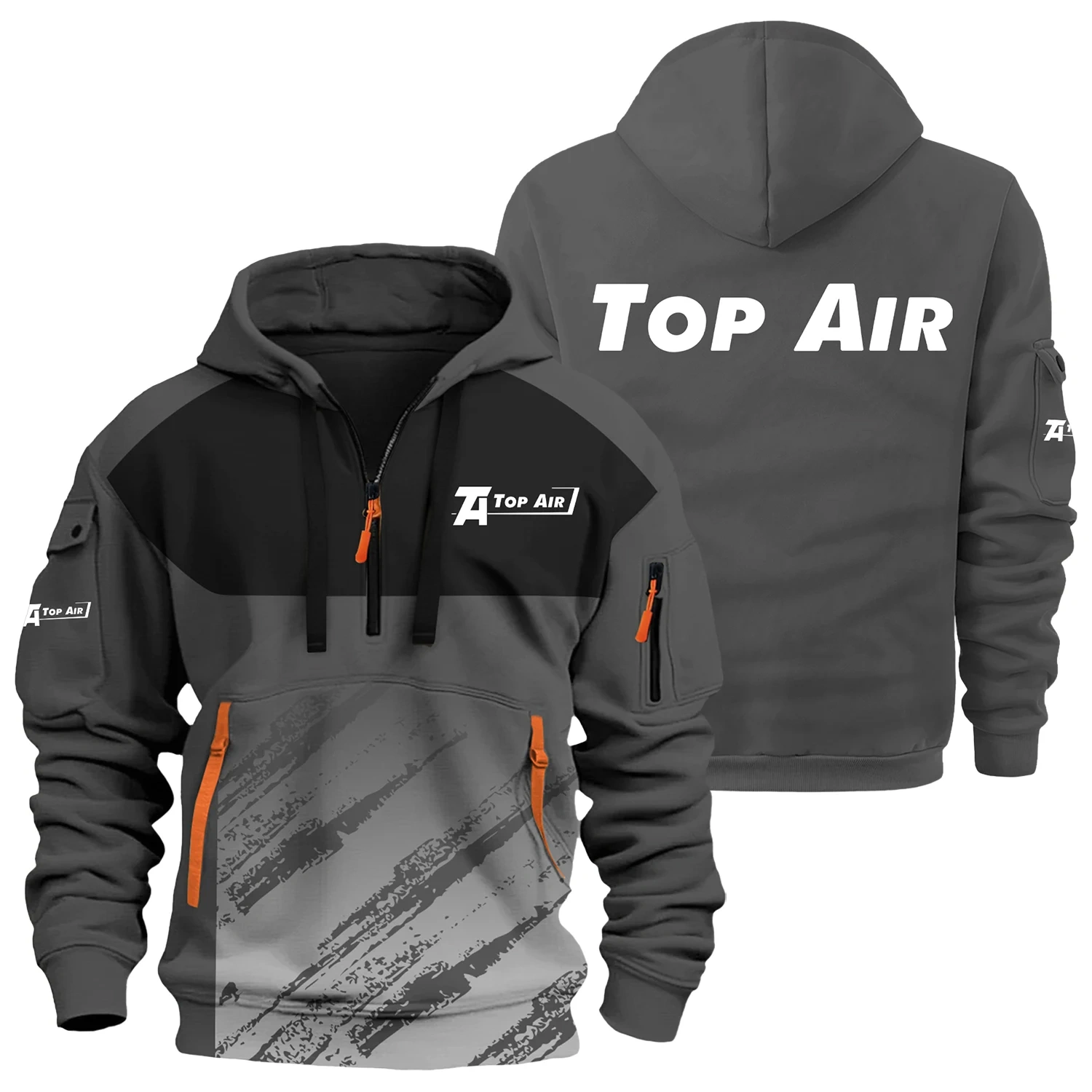Top Air Exclusive Logo Half Zipper Hoodie OUFAHHZ3D081904TAZ – Top Air Hoodie