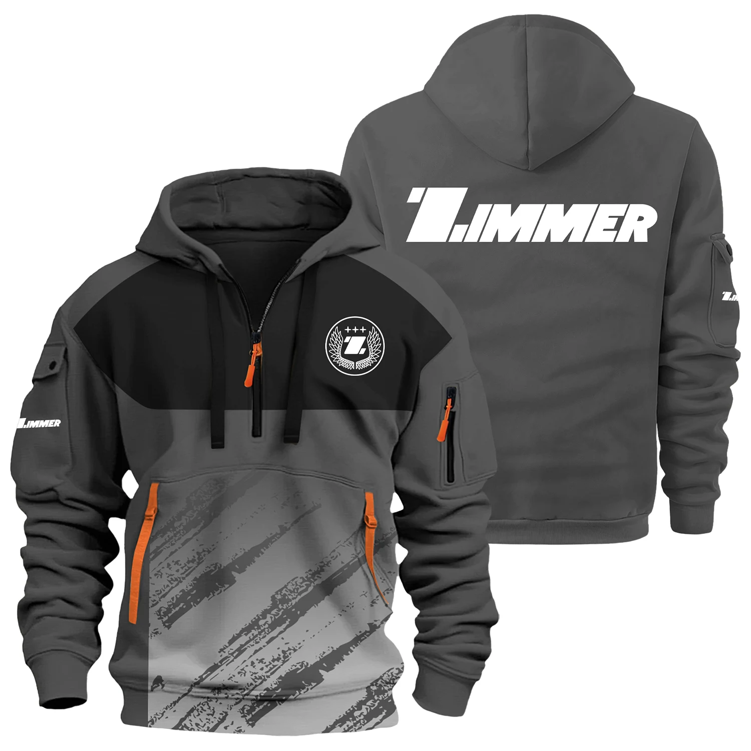 Zimmer Exclusive Logo Half Zipper Hoodie OUFAHHZ3D081904ZMZ – Zimmer Hoodie