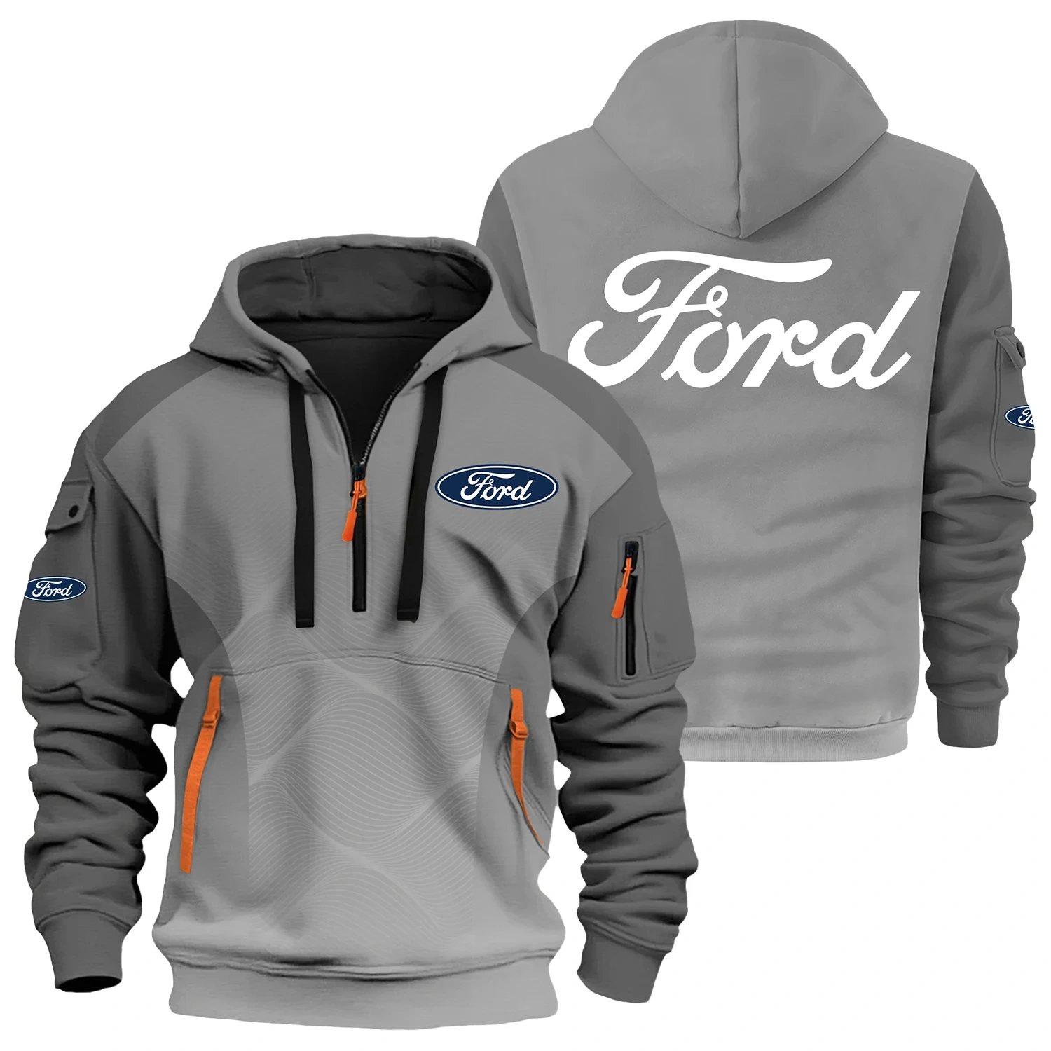 Ford Exclusive Logo Half Zipper Hoodie OUFAHHZ3D081905F1Z – Ford Hoodie