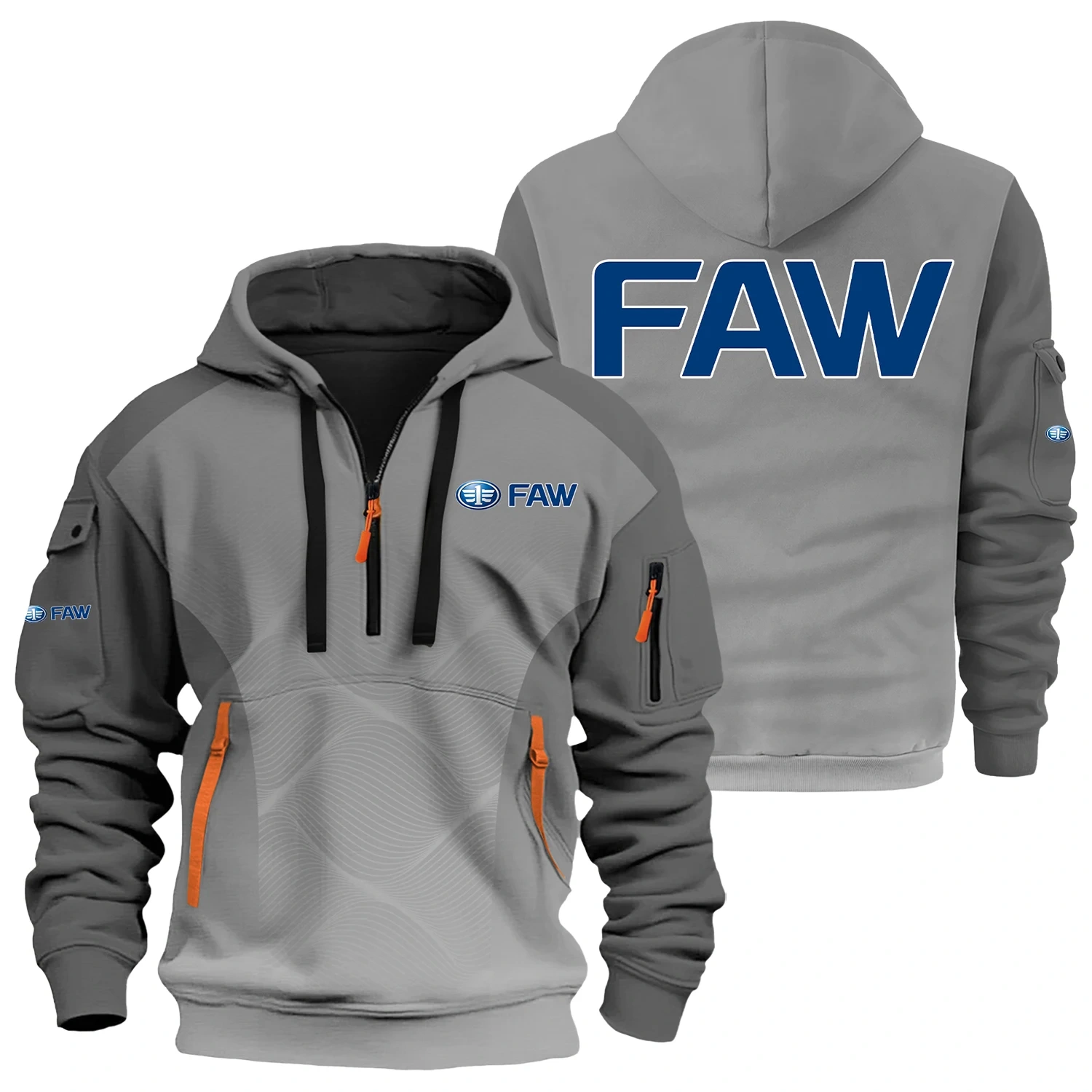 FAW Exclusive Logo Half Zipper Hoodie OUFAHHZ3D081905FAZ – FAW Hoodie