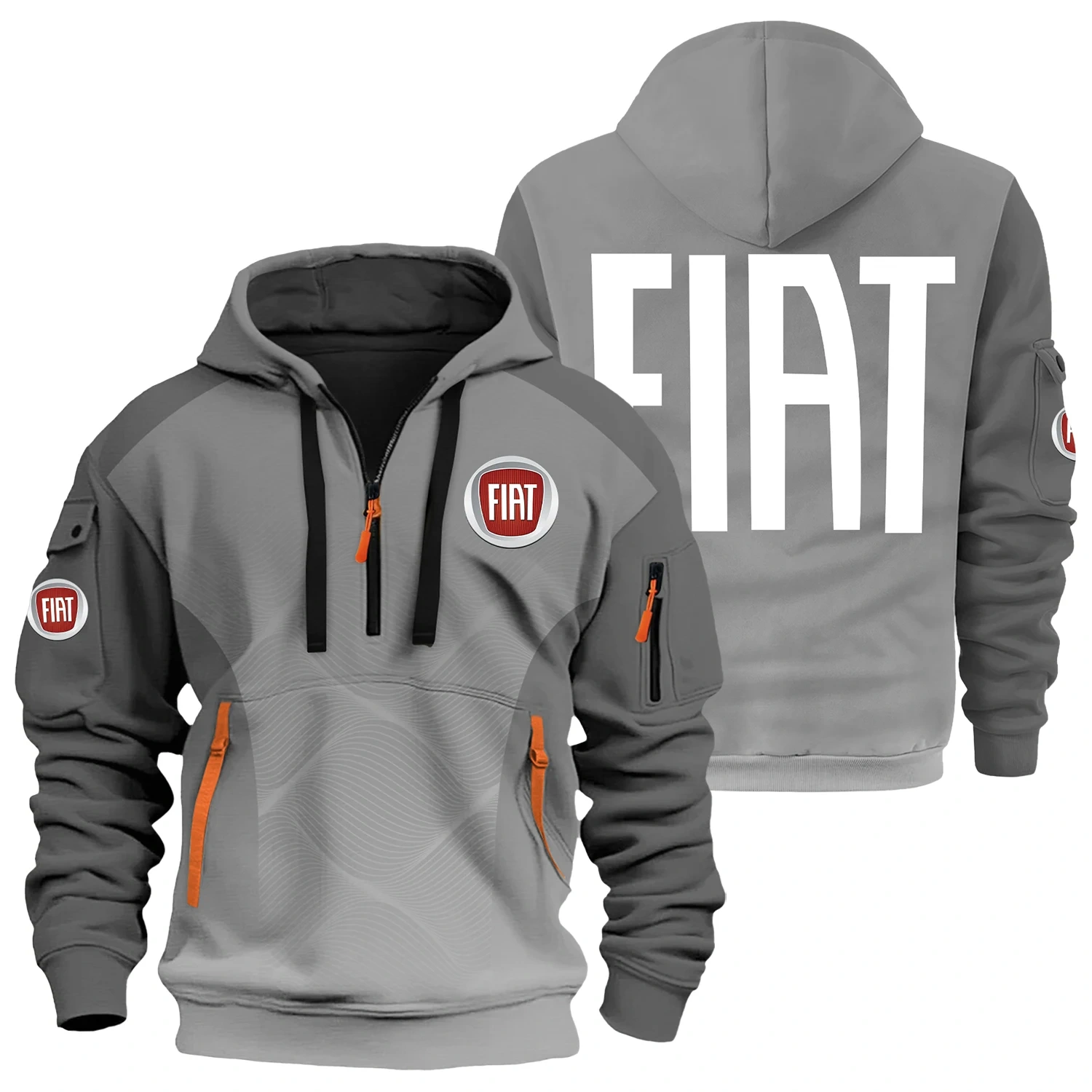 Fiat Exclusive Logo Half Zipper Hoodie OUFAHHZ3D081905FTZ – Fiat Hoodie