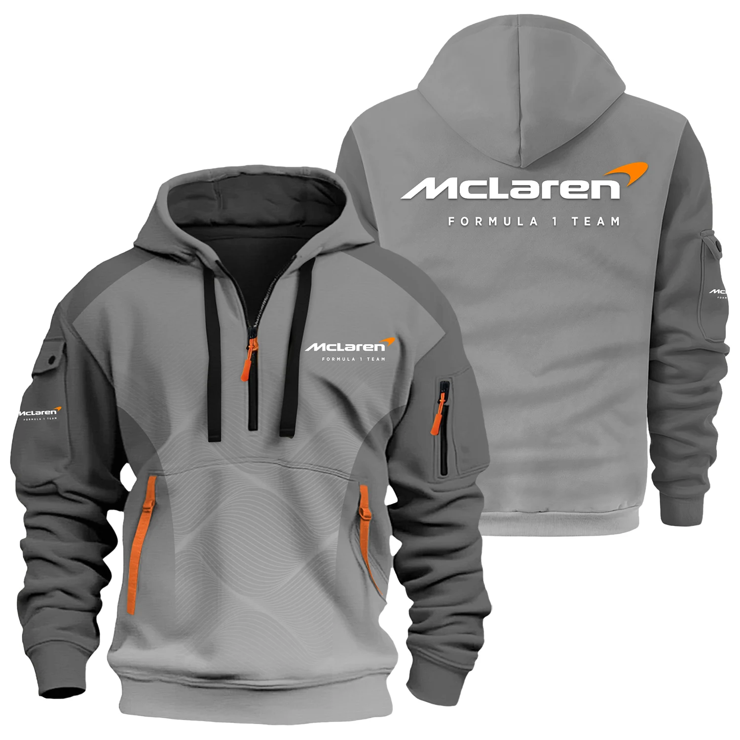 McLaren Formula 1 Exclusive Logo Half Zipper Hoodie OUFAHHZ3D081905MCFZ – McLaren F1 Hoodie