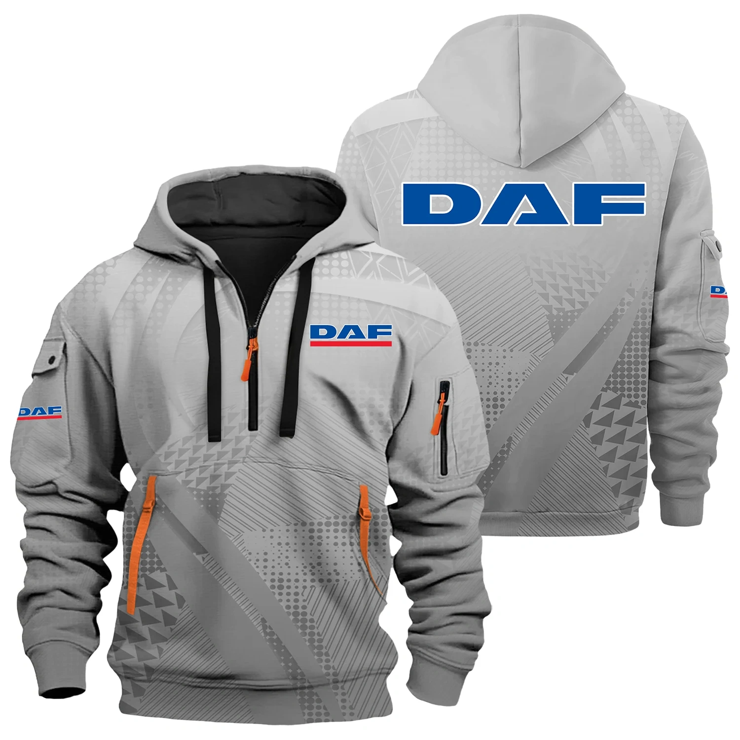 DAF Trucks Exclusive Logo Half Zipper Hoodie OUFAHHZ3D081907DAZ – DAF Trucks Hoodie