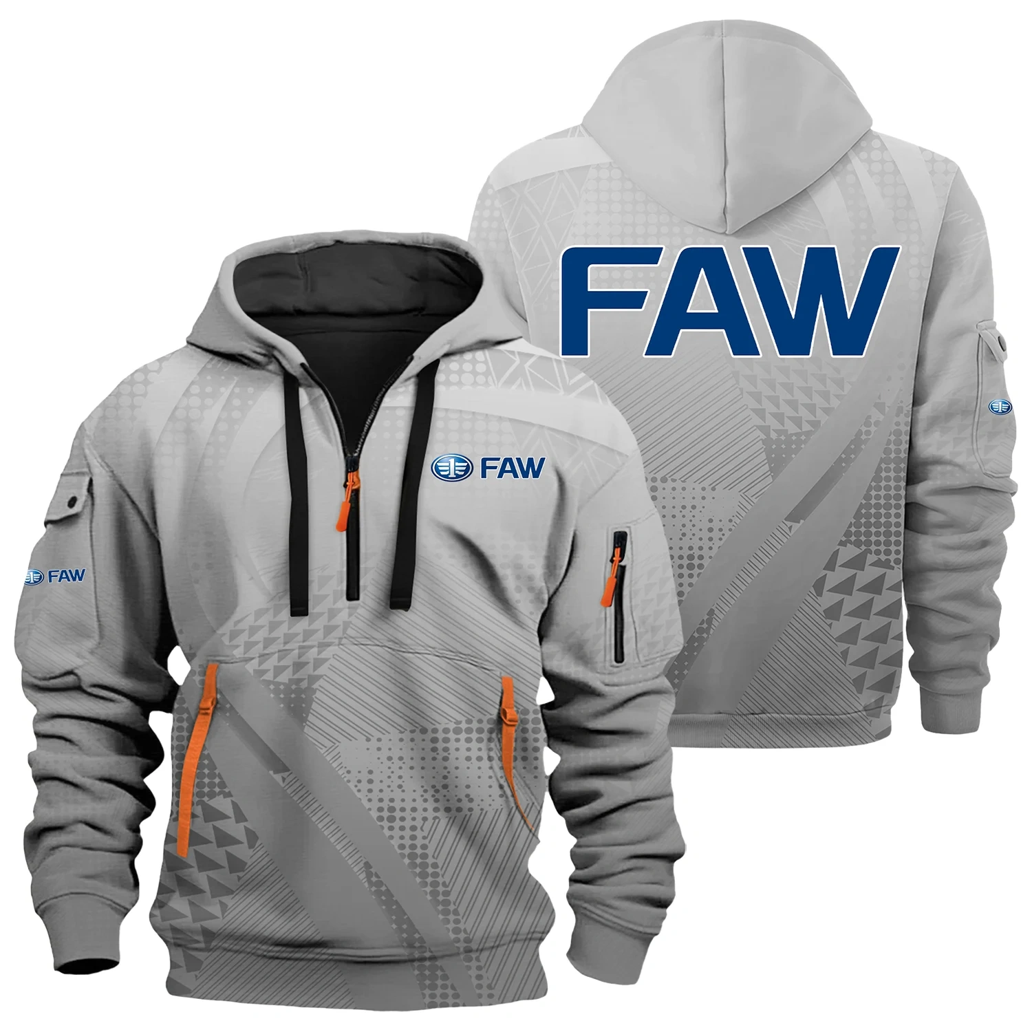 FAW Exclusive Logo Half Zipper Hoodie OUFAHHZ3D081907FAZ – FAW Hoodie
