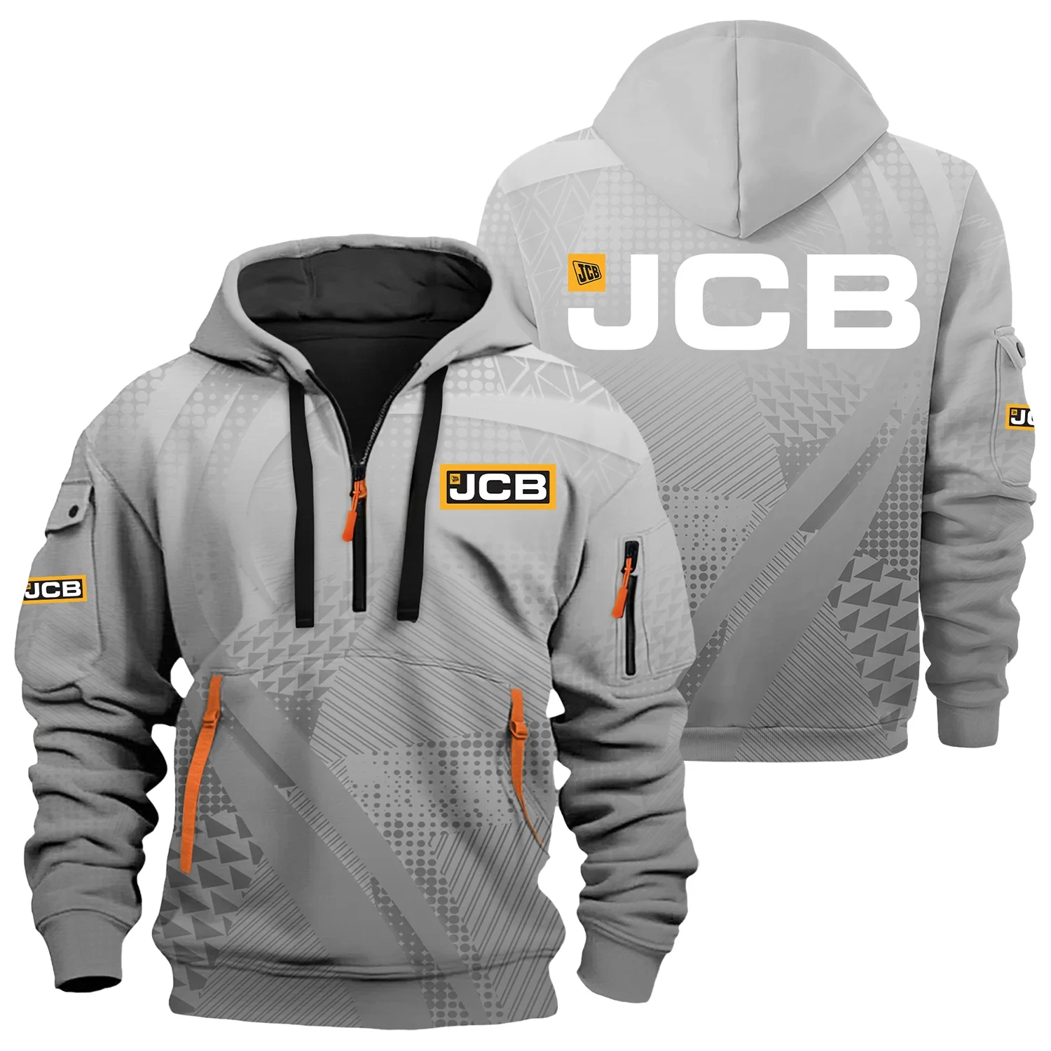 JCB Agriculture Exclusive Logo Half Zipper Hoodie OUFAHHZ3D081907JAZ – JCB Agriculture Hoodie