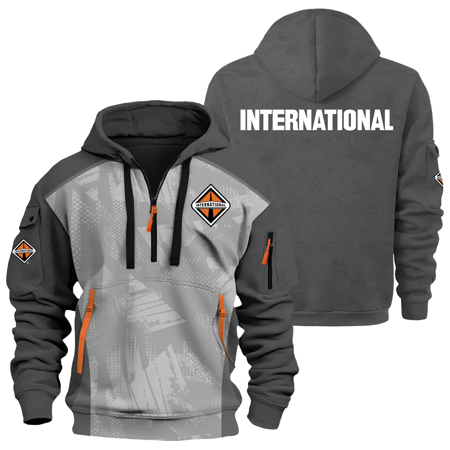International Trucks Exclusive Logo Half Zipper Hoodie OUFAHHZ3D081910INZ – International Trucks Hoodie International Trucks Exclusive Logo Half Zipper Hoodie OUFAHHZ3D081910INZ – International Trucks Hoodie