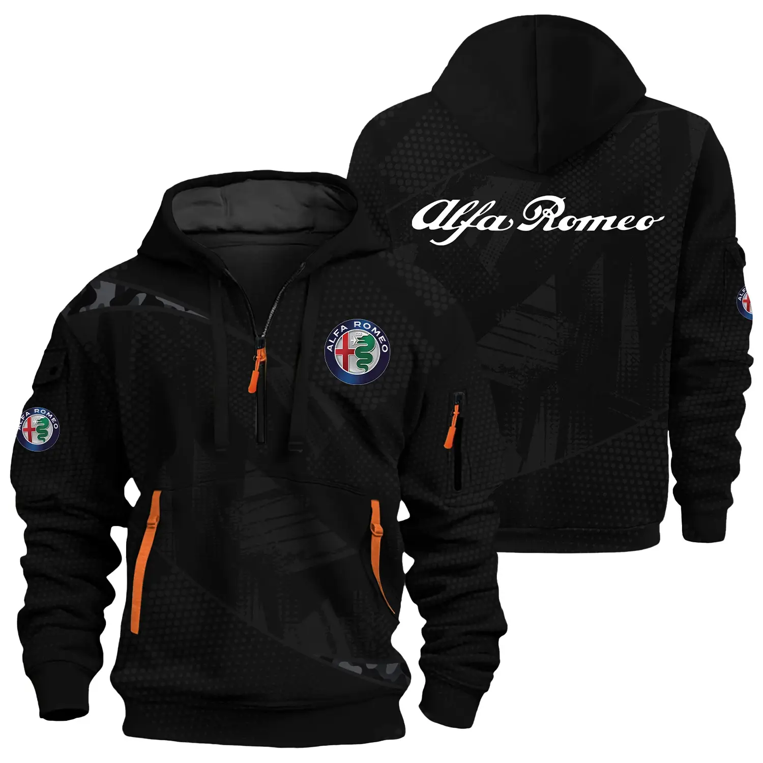 Alfa Romeo Exclusive Logo Half Zipper Hoodie OUFAHHZ3D081912AFZ – Alfa Romeo Hoodie