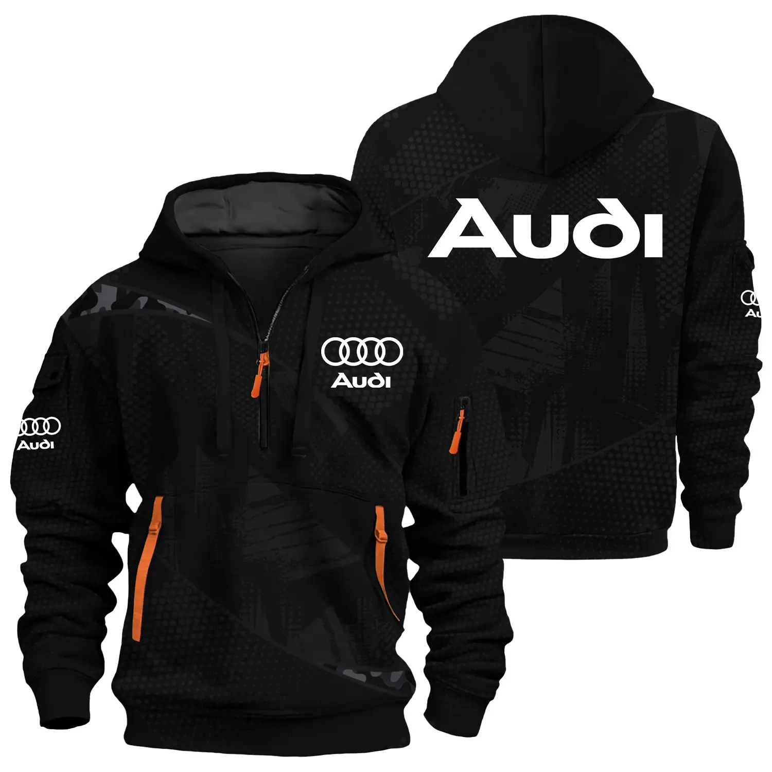 Audi Exclusive Logo Half Zipper Hoodie OUFAHHZ3D081912AUZ – Audi Hoodie
