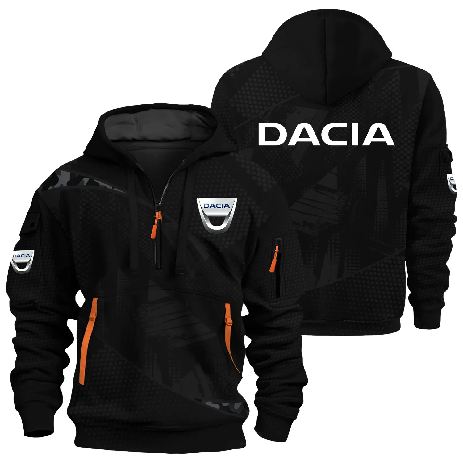 Dacia Exclusive Logo Half Zipper Hoodie OUFAHHZ3D081912DACZ – Dacia Hoodie