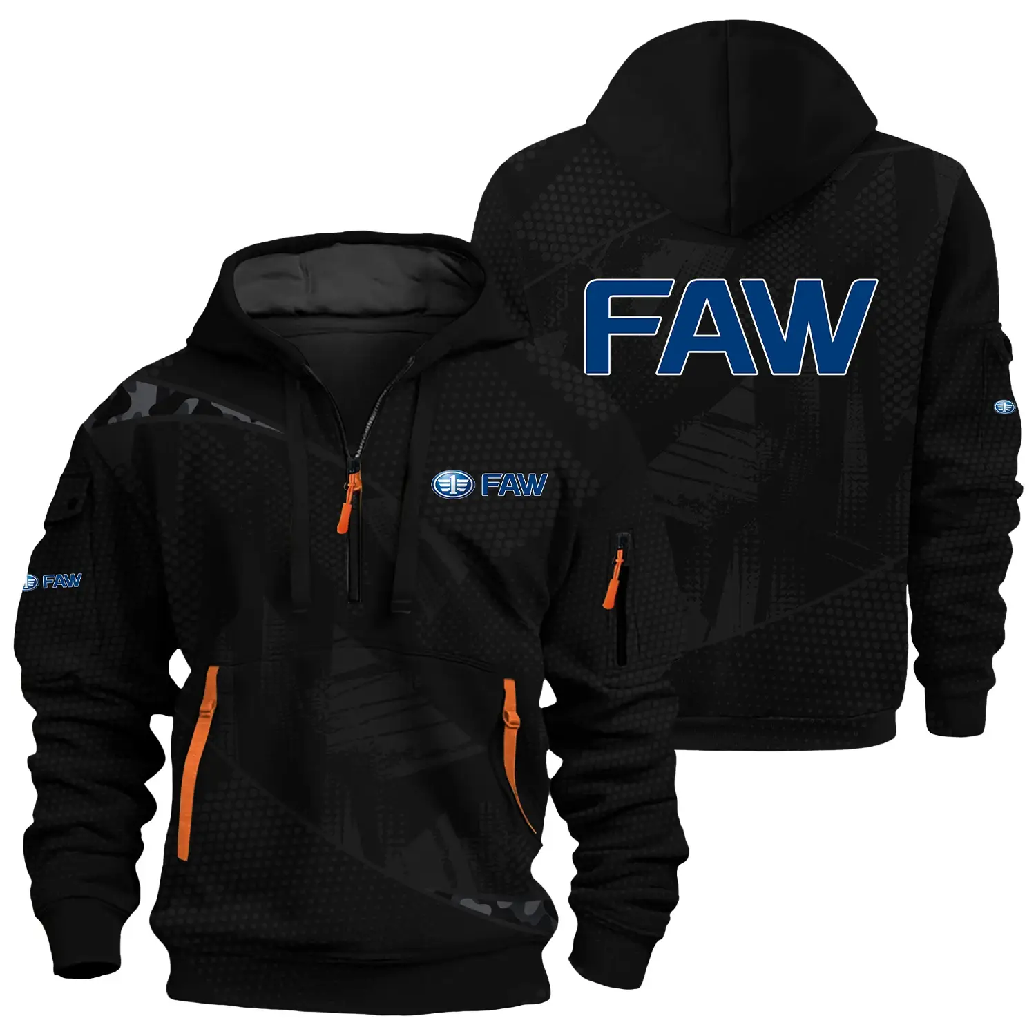 FAW Exclusive Logo Half Zipper Hoodie OUFAHHZ3D081912FAZ – FAW Hoodie