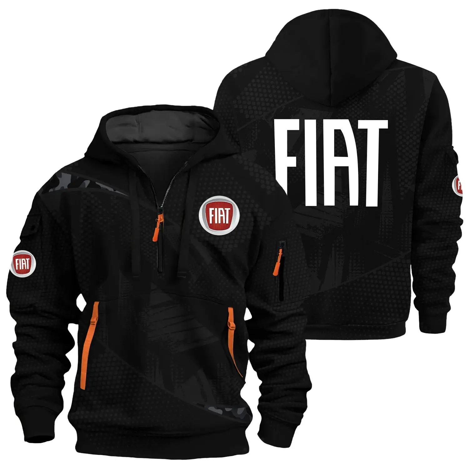Fiat Exclusive Logo Half Zipper Hoodie OUFAHHZ3D081912FTZ – Fiat Hoodie