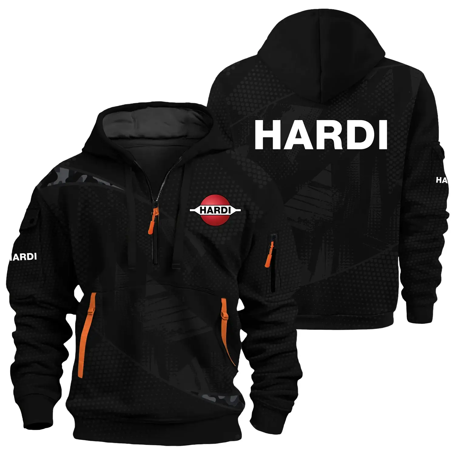 Hardi Exclusive Logo Half Zipper Hoodie OUFAHHZ3D081912HAZ – Hardi Hoodie