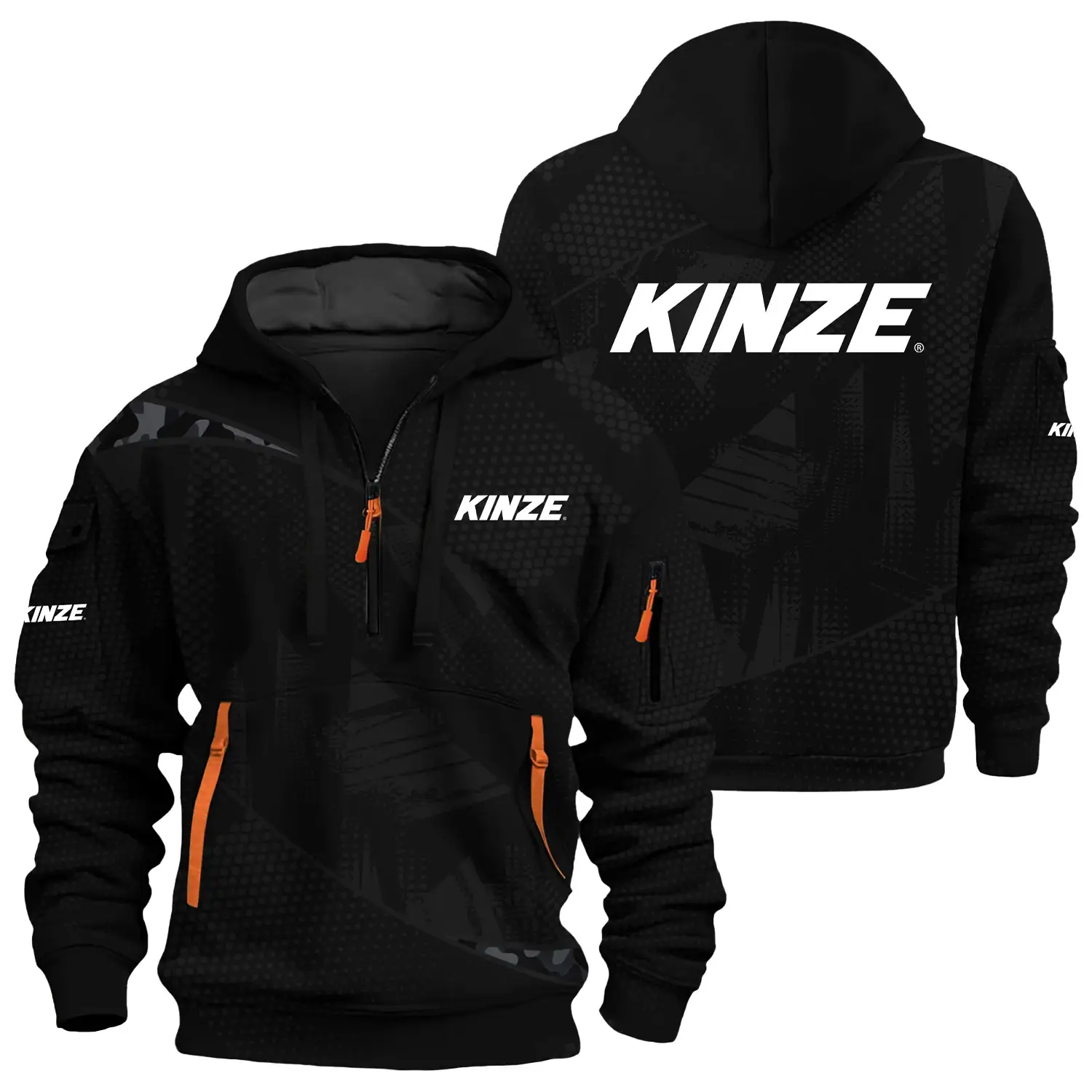 Kinze Manufacturing Exclusive Logo Half Zipper Hoodie OUFAHHZ3D081912KMZ – Kinze Manufacturing Hoodie