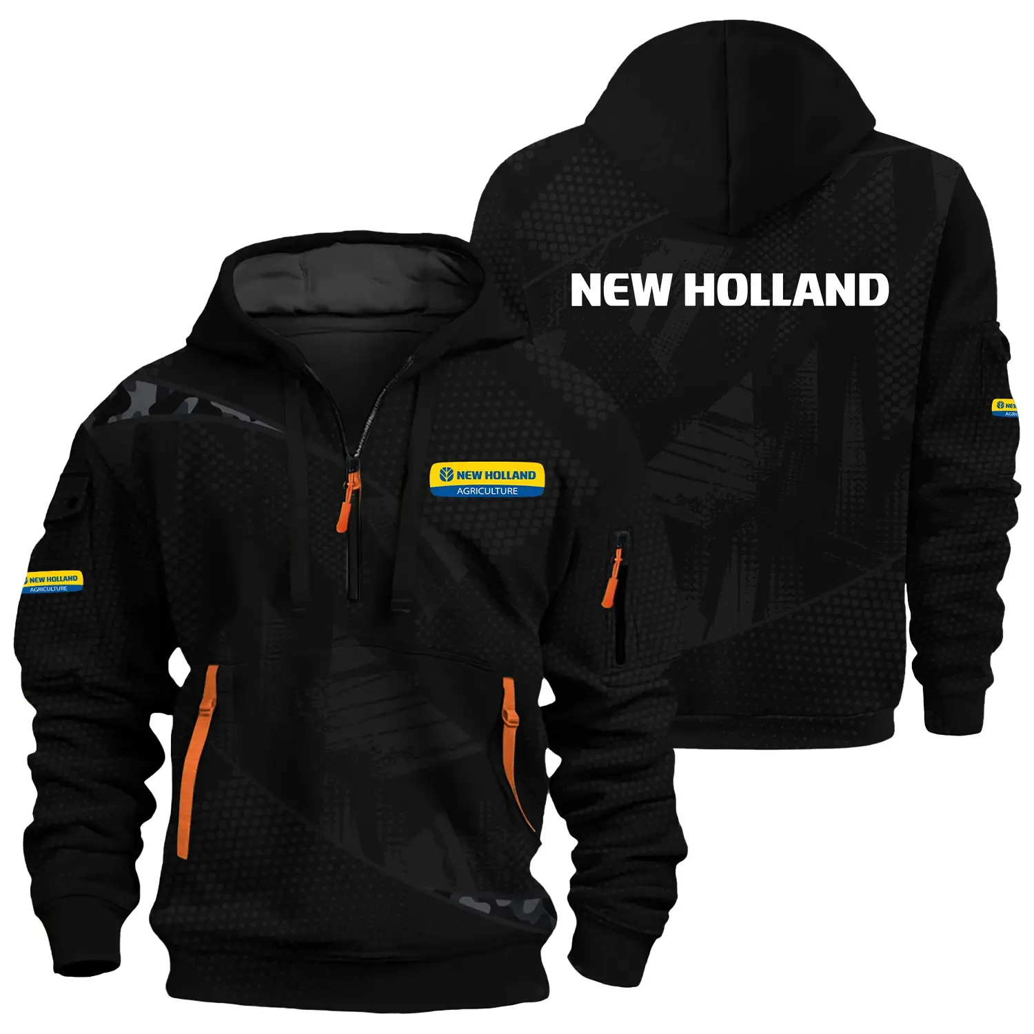 New Holland Exclusive Logo Half Zipper Hoodie OUFAHHZ3D081912NHZ – New Holland Hoodie