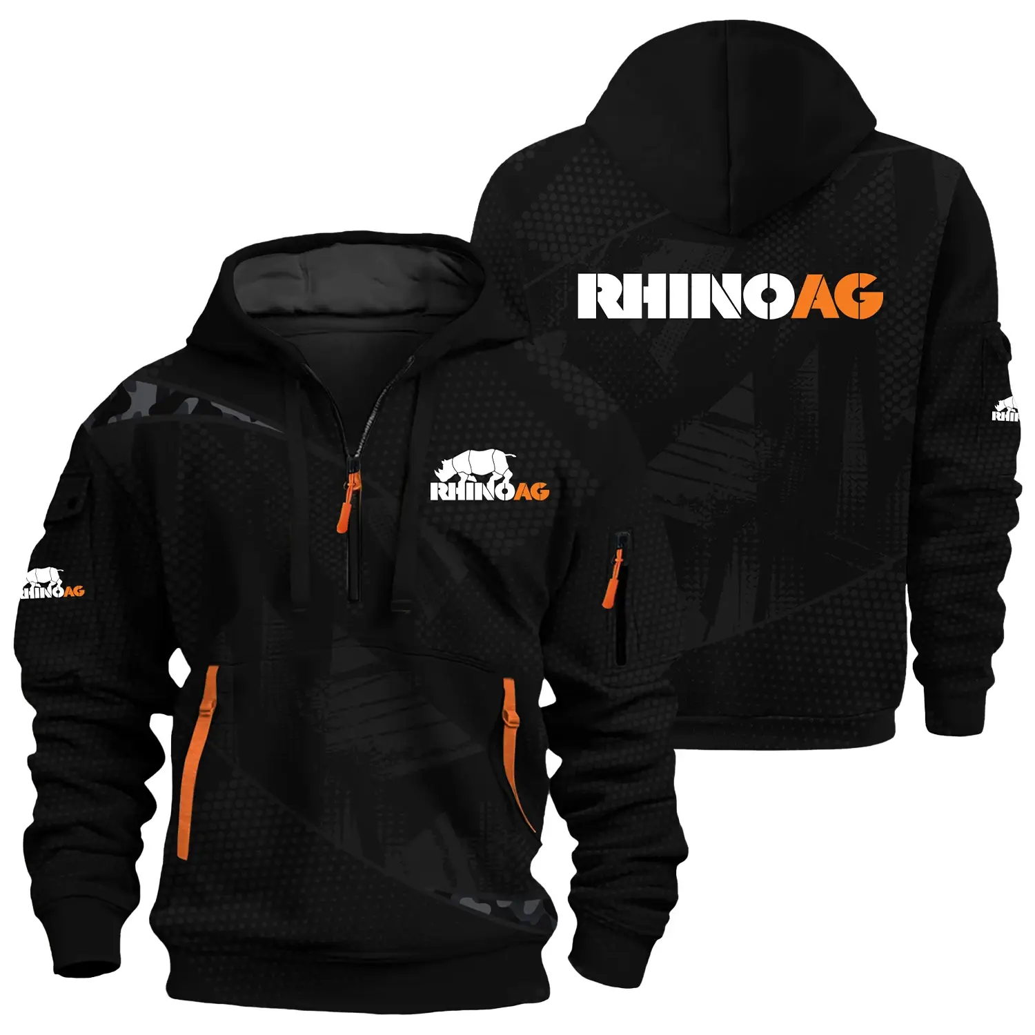 RhinoAg Exclusive Logo Half Zipper Hoodie OUFAHHZ3D081912RAZ – RhinoAg Hoodie