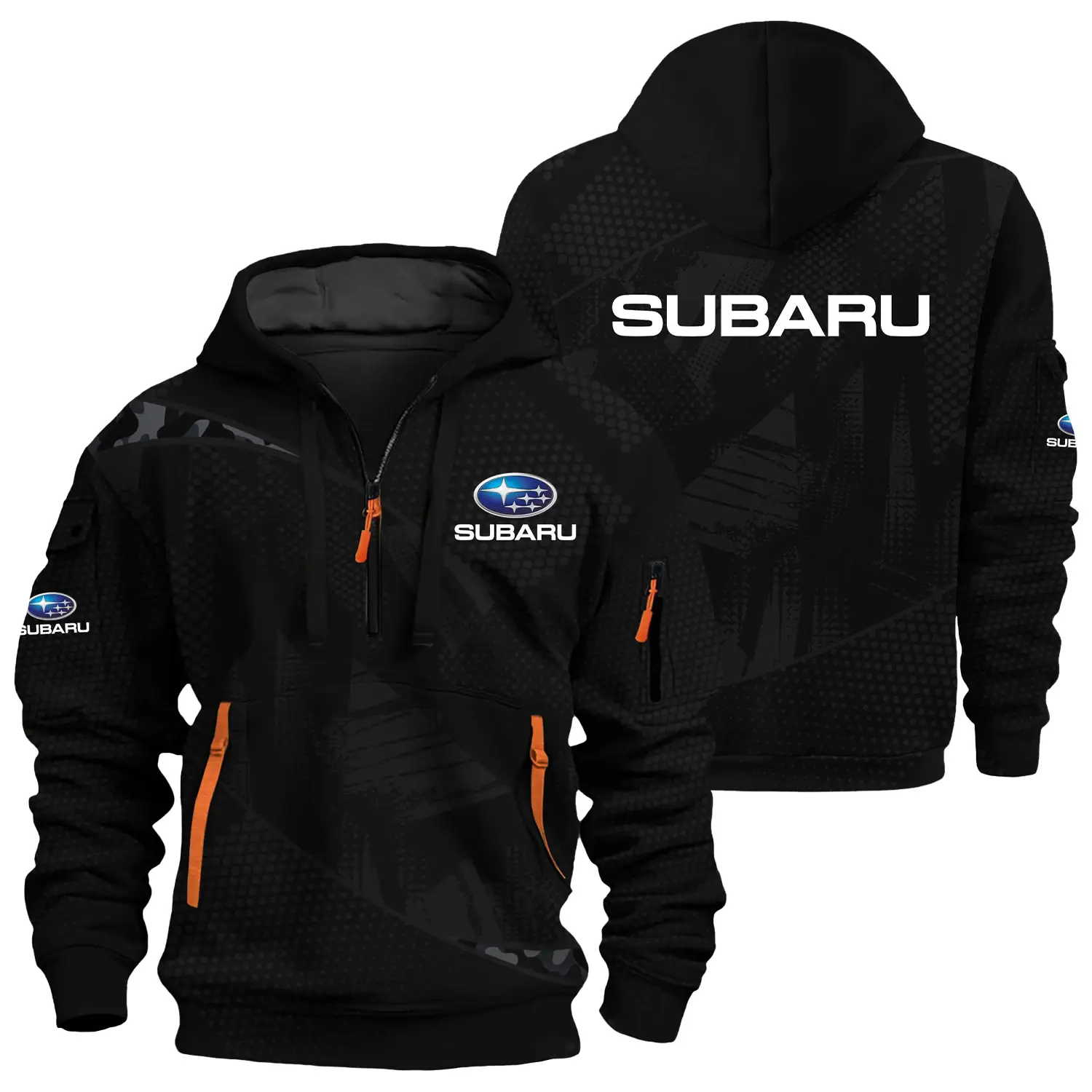 Subaru Exclusive Logo Half Zipper Hoodie OUFAHHZ3D081912SUZ – Subaru Hoodie