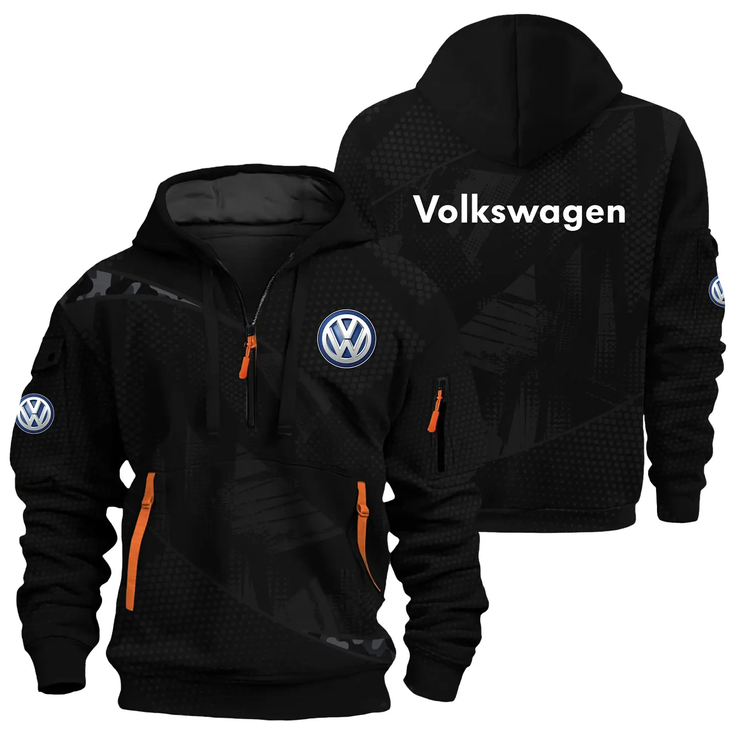 Volkswagen Exclusive Logo Half Zipper Hoodie OUFAHHZ3D081912VWZ – Volkswagen Hoodie