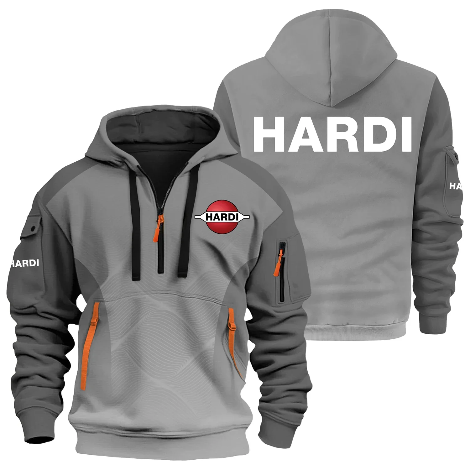 Hardi Exclusive Logo Half Zipper Hoodie OUFAHHZ3D081905HAZ – Hardi Hoodie