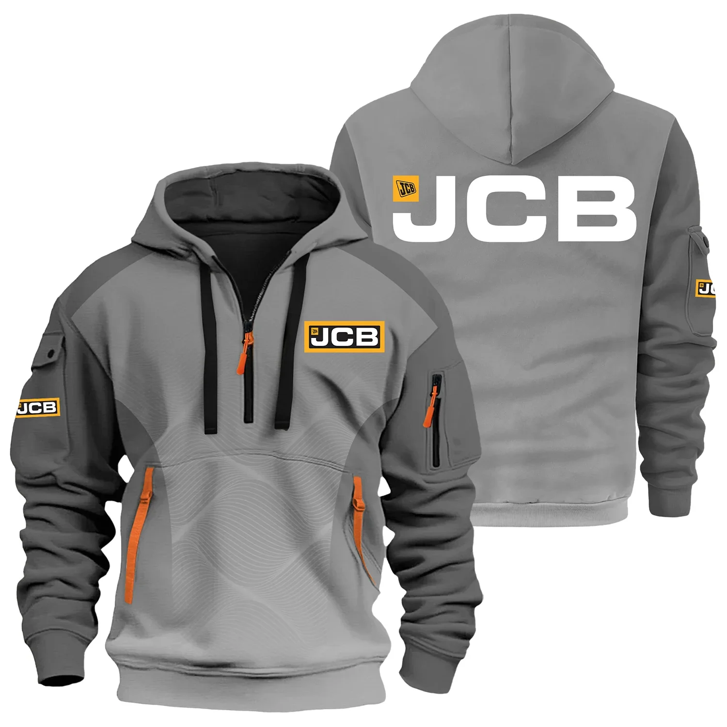 JCB Agriculture Exclusive Logo Half Zipper Hoodie OUFAHHZ3D081905JAZ – JCB Agriculture Hoodie