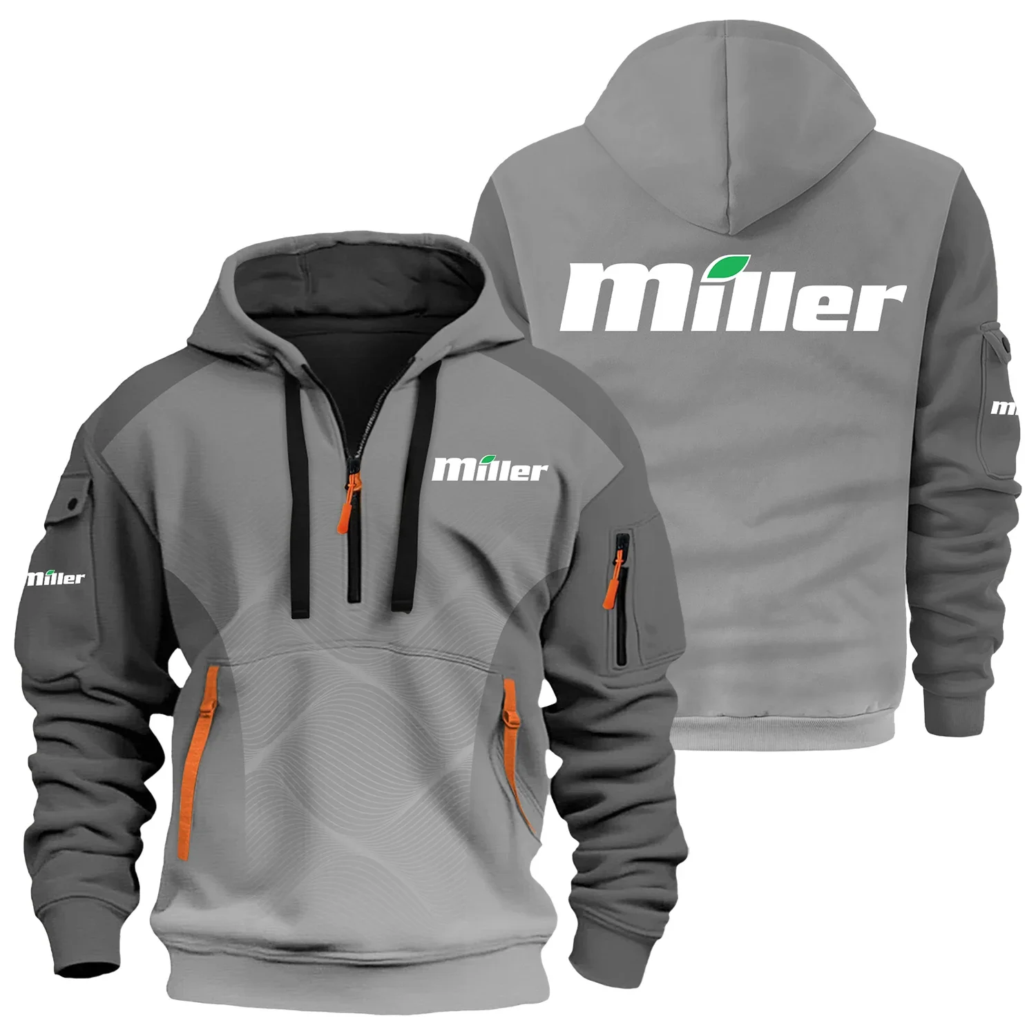 Miller Exclusive Logo Half Zipper Hoodie OUFAHHZ3D081905MLZ – Miller Hoodie