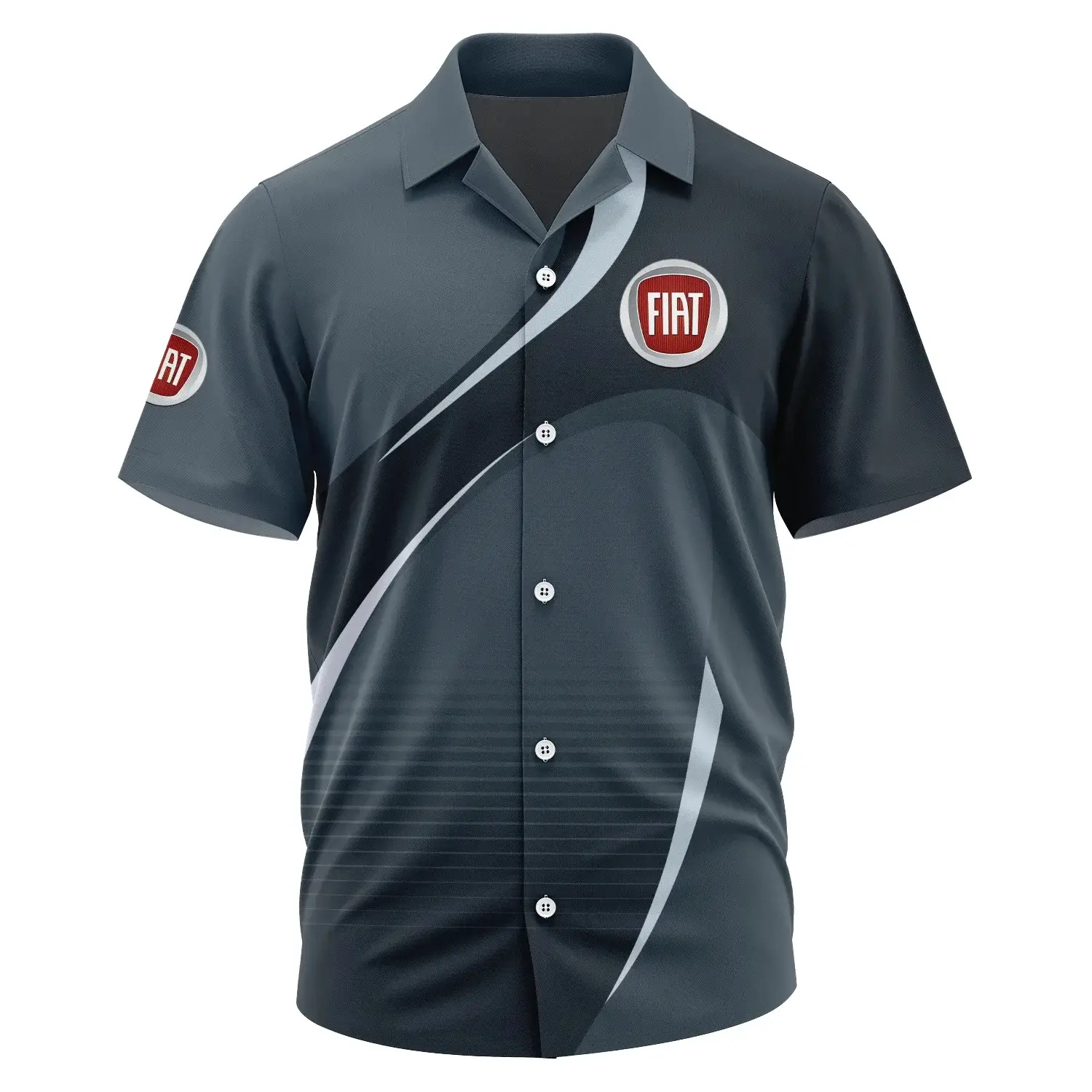 Fiat Exclusive Logo Short Sleeve Camp Collar Shirt OUFAHWS3D081901FTZ – Fiat Shirt