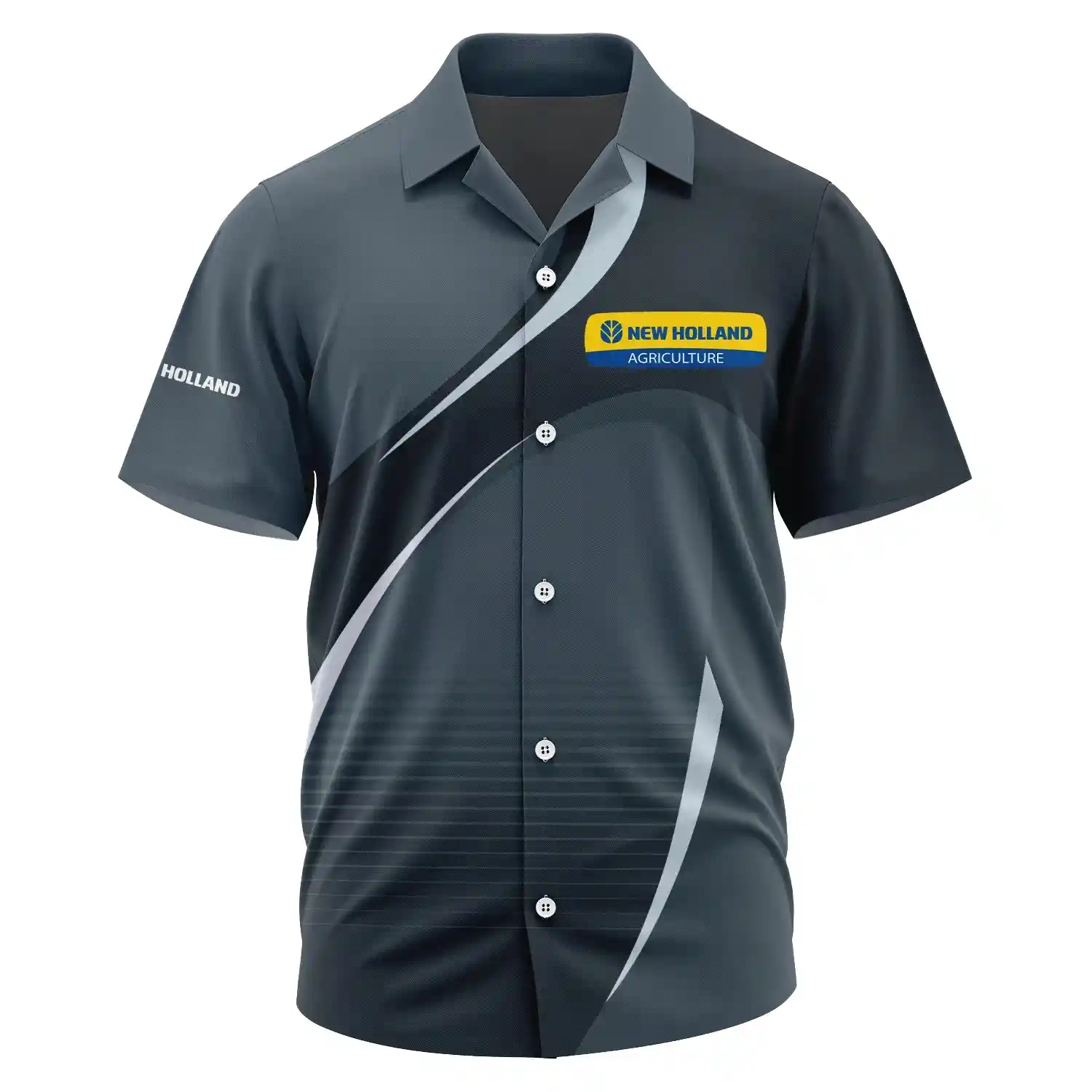 New Holland Exclusive Logo Short Sleeve Camp Collar Shirt OUFAHWS3D081901NHZ – New Holland Shirt