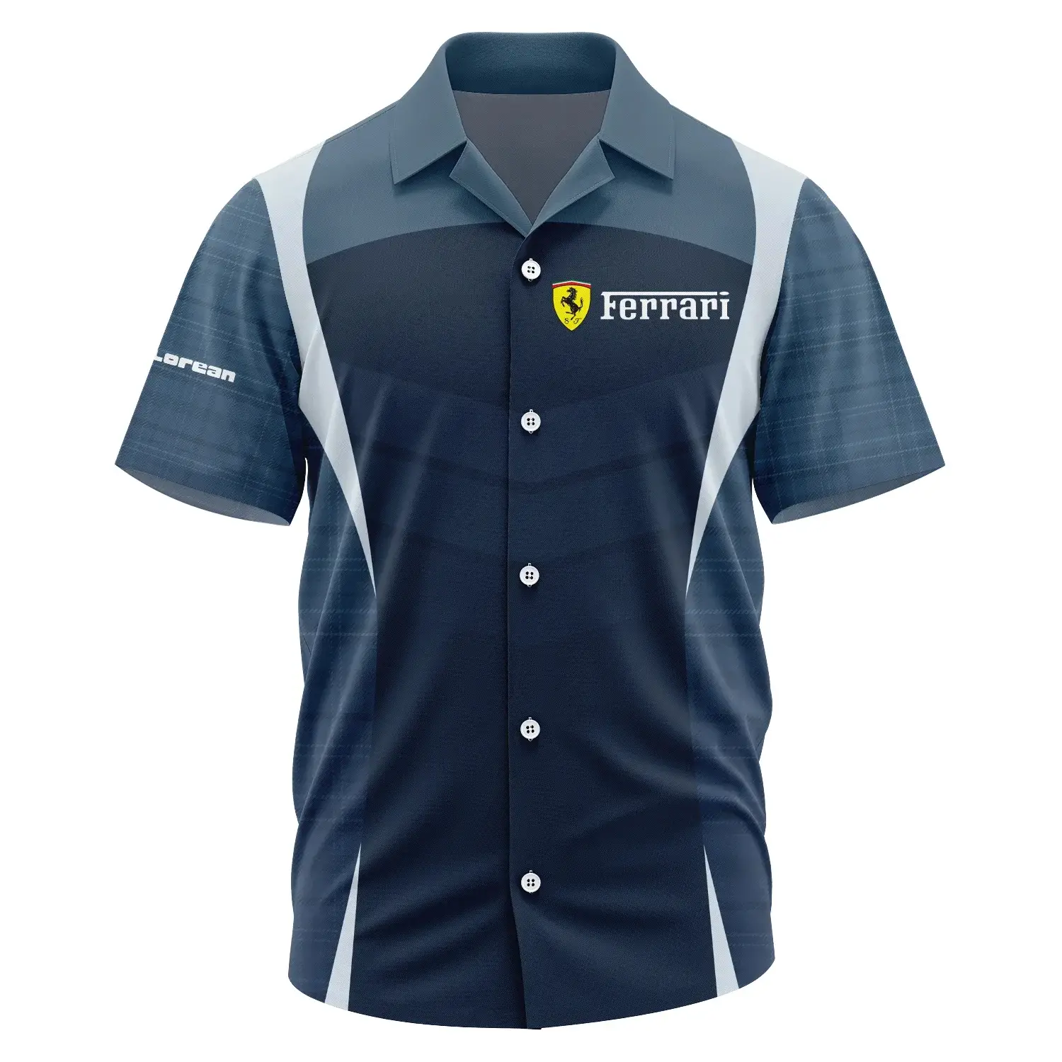 Ferrari Exclusive Logo Short Sleeve Camp Collar Shirt OUFAHWS3D081903FIZ – Ferrari Shirt