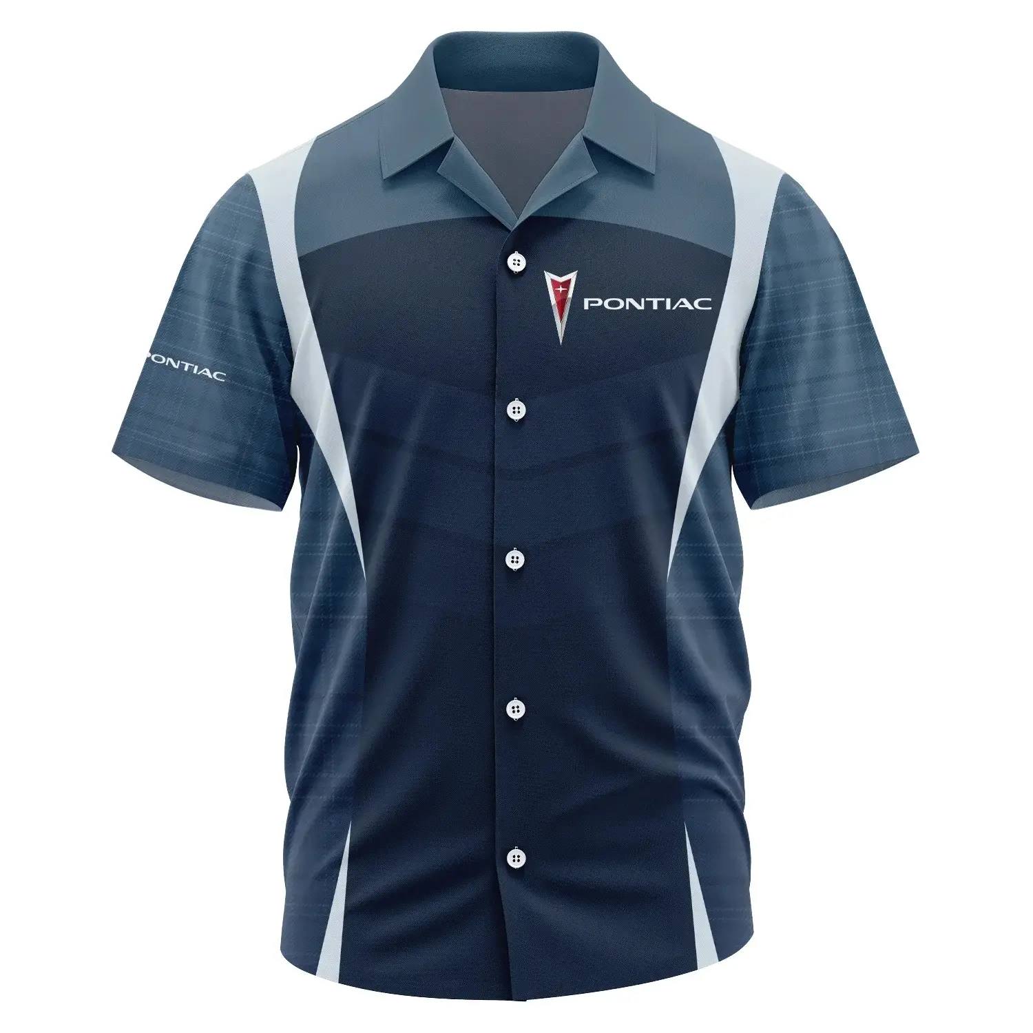 Pontiac Exclusive Logo Short Sleeve Camp Collar Shirt OUFAHWS3D081903PIZ – Pontiac Shirt