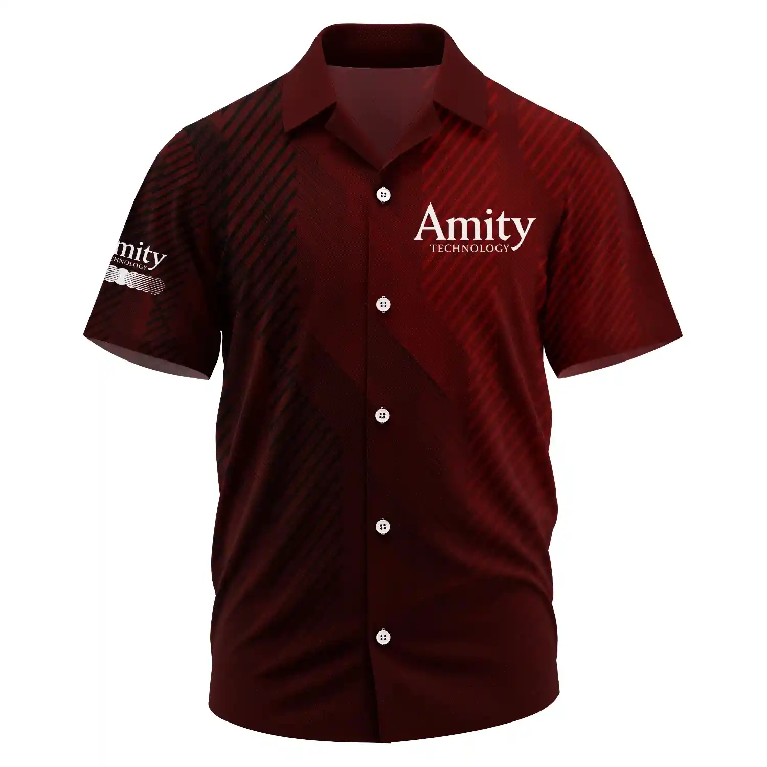 Amity Technology Exclusive Logo Short Sleeve Camp Collar Shirt OUFAHWS3D081906ATZ – Amity Technology Shirt