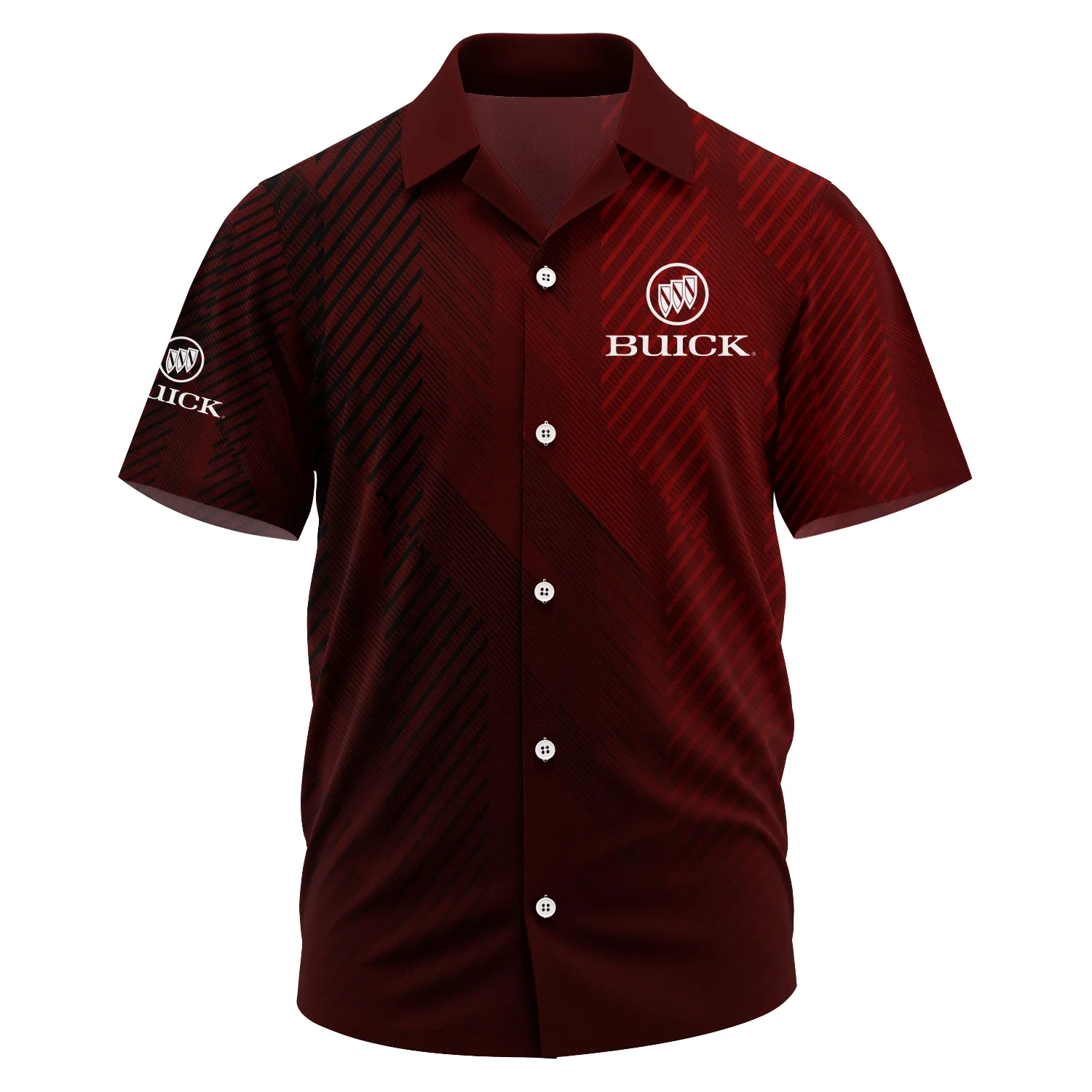 Buick Exclusive Logo Short Sleeve Camp Collar Shirt OUFAHWS3D081906BKZ – Buick Shirt