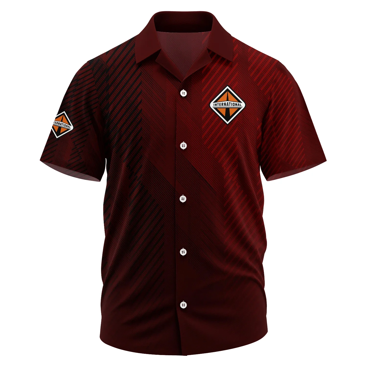 International Trucks Exclusive Logo Short Sleeve Camp Collar Shirt OUFAHWS3D081906INZ – International Trucks Shirt
