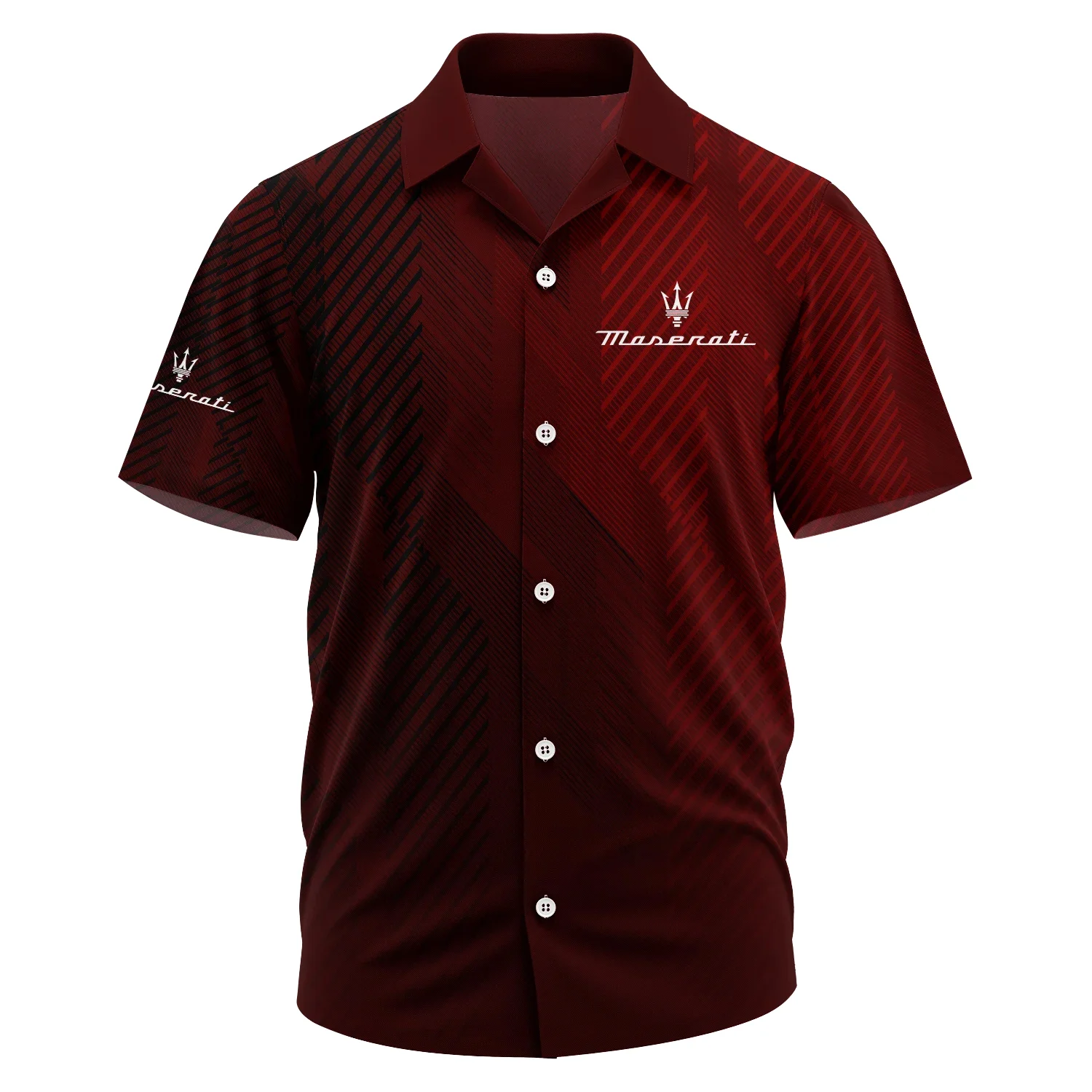Maserati Exclusive Logo Short Sleeve Camp Collar Shirt OUFAHWS3D081906MSRZ – Maserati Shirt