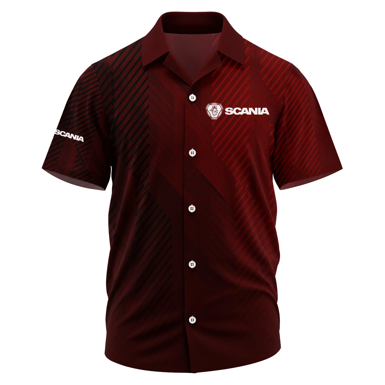 Scania Exclusive Logo Short Sleeve Camp Collar Shirt OUFAHWS3D081906SCZ – Scania Shirt