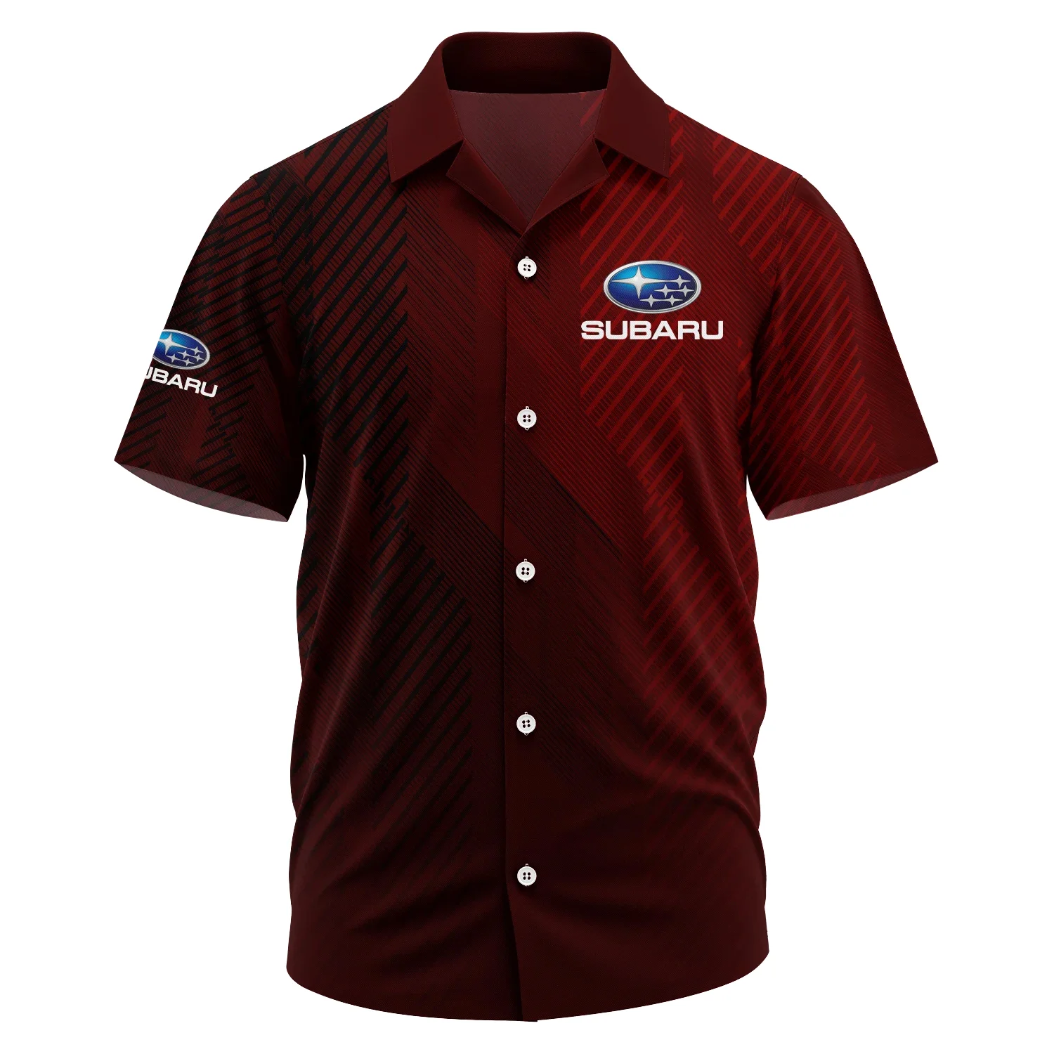 Subaru Exclusive Logo Short Sleeve Camp Collar Shirt OUFAHWS3D081906SUZ – Subaru Shirt