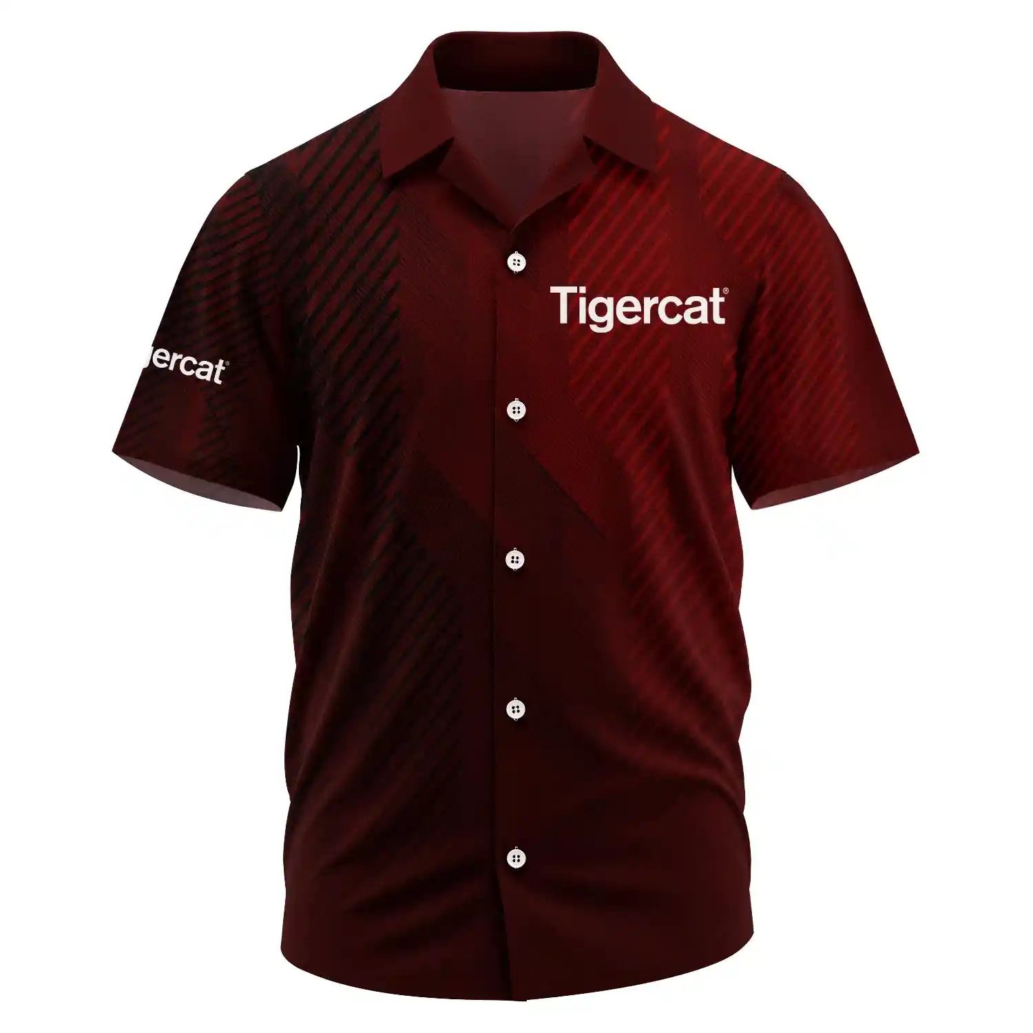 Tigercat Exclusive Logo Short Sleeve Camp Collar Shirt OUFAHWS3D081906TRZ – Tigercat Shirt