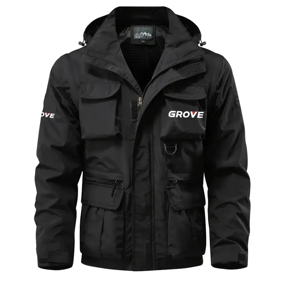 Grove Exclusive Logo Waterproof Multi Pocket Jacket Detachable Hood and Sleeves OUFAMPJ0819GVZ – Grove Gift