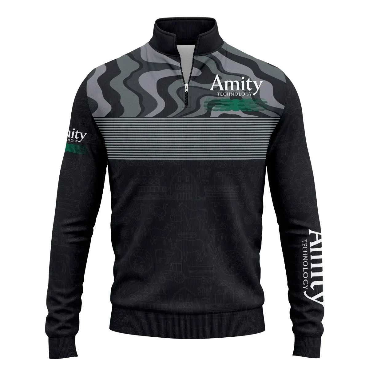 Amity Technology Exclusive Logo Quarter-Zip Sweatshirt OUFAQZJ010819ATZ – Amity Technology Gift