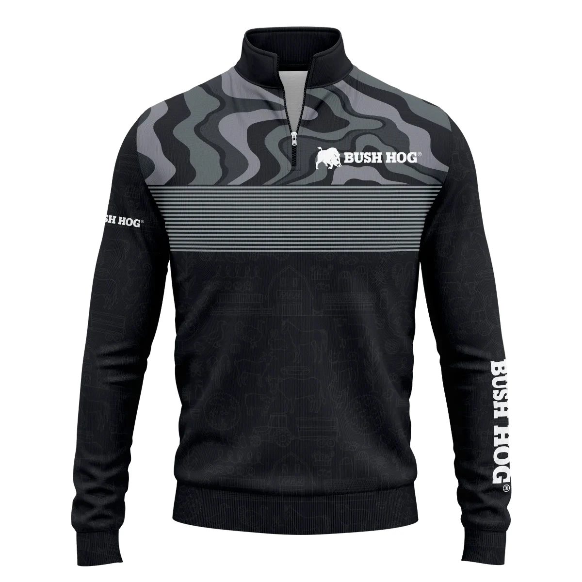 Bush Hog Exclusive Logo Quarter-Zip Sweatshirt OUFAQZJ010819BHZ – Bush Hog Gift Bush Hog Exclusive Logo Quarter-Zip Sweatshirt OUFAQZJ010819BHZ – Bush Hog Gift