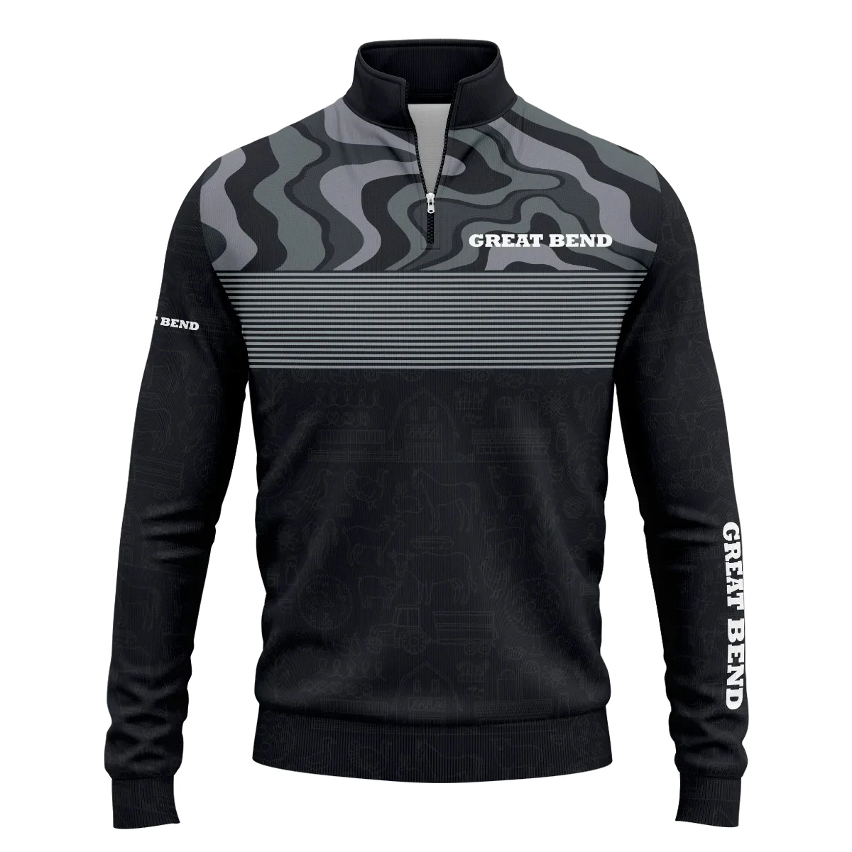 Great Bend Exclusive Logo Quarter-Zip Sweatshirt OUFAQZJ010819GBZ – Great Bend Gift Great Bend Exclusive Logo Quarter-Zip Sweatshirt OUFAQZJ010819GBZ – Great Bend Gift