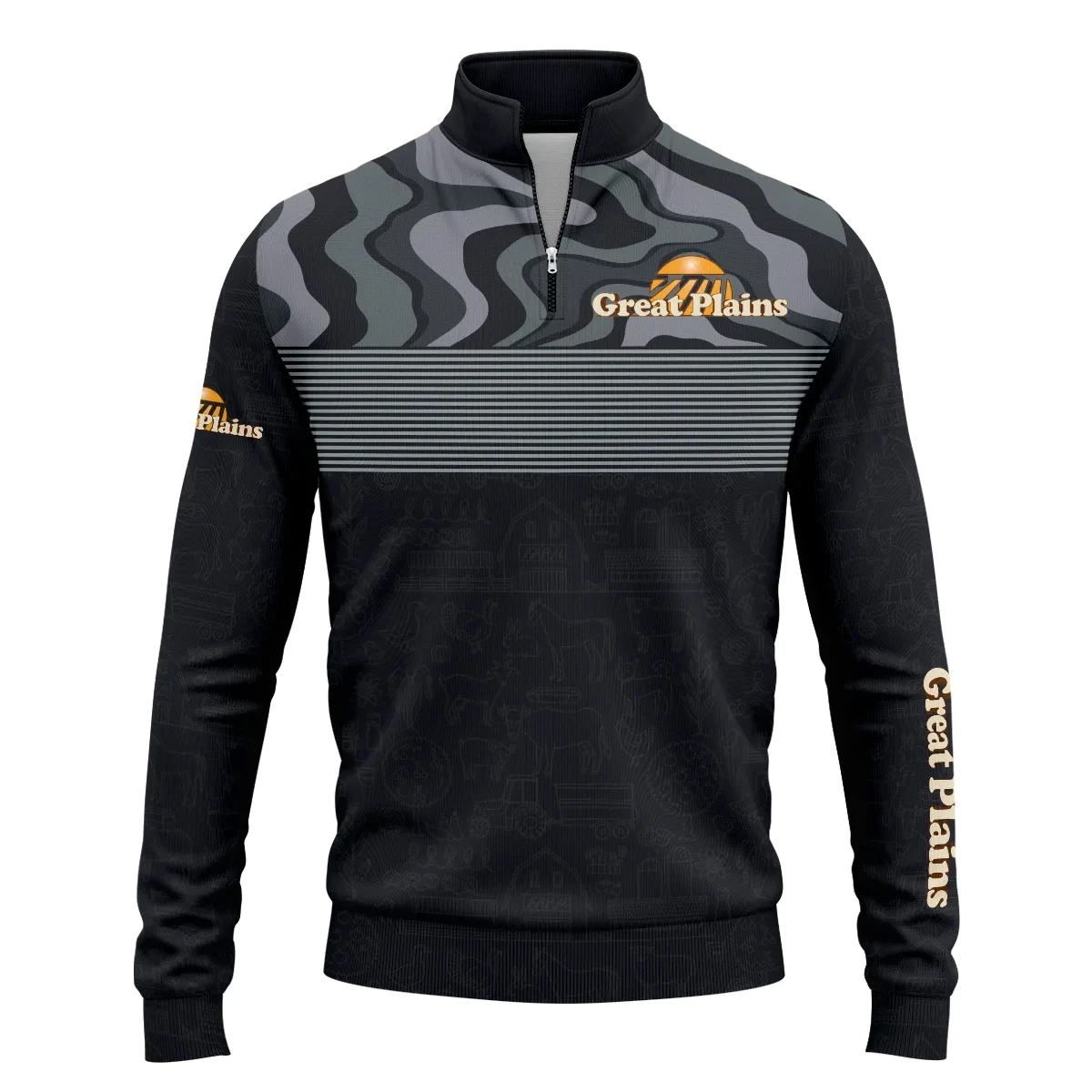 Great Plains Exclusive Logo Quarter-Zip Sweatshirt OUFAQZJ010819GPZ – Great Plains Gift