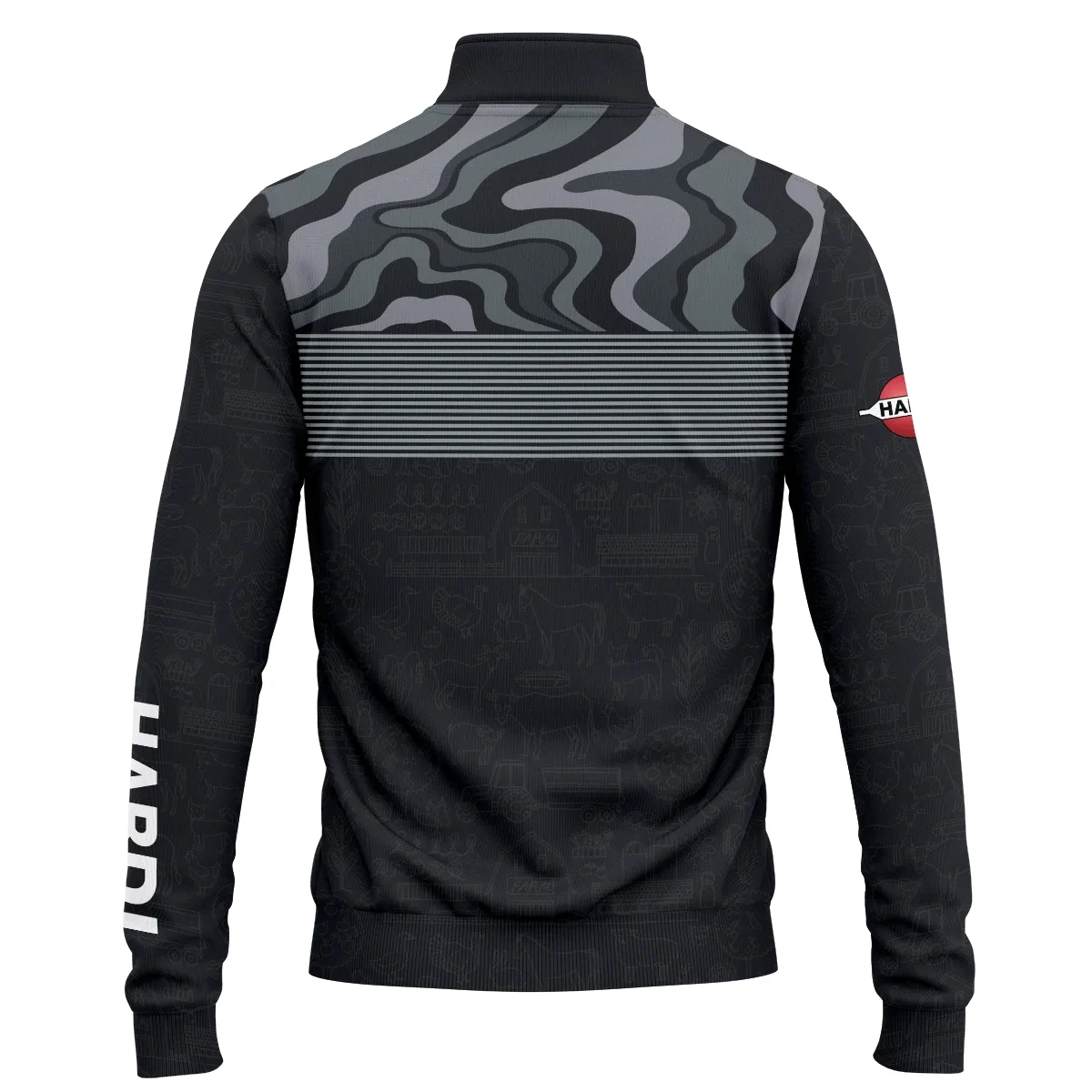 Hardi Exclusive Logo Quarter-Zip Sweatshirt OUFAQZJ010819HAZ - Hardi Gift