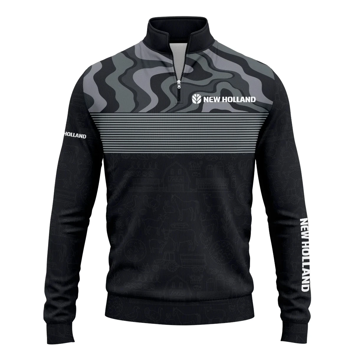 New Holland Exclusive Logo Quarter-Zip Sweatshirt OUFAQZJ010819NHZ – New Holland Gift New Holland Exclusive Logo Quarter-Zip Sweatshirt OUFAQZJ010819NHZ – New Holland Gift