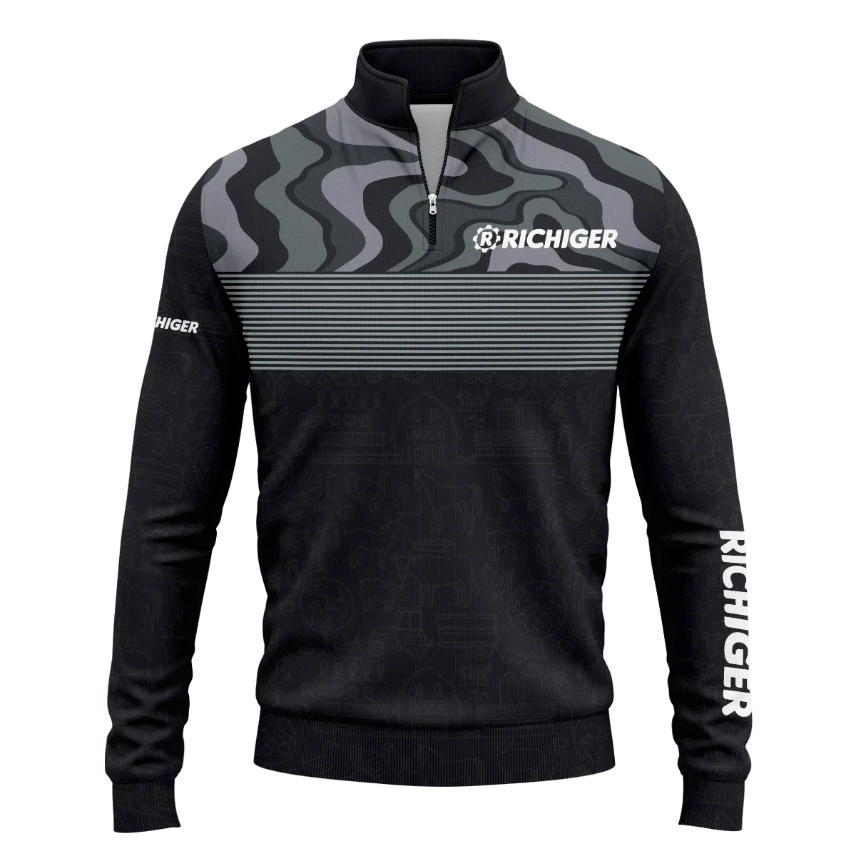 Richiger Exclusive Logo Quarter-Zip Sweatshirt OUFAQZJ010819RCZ – Richiger Gift