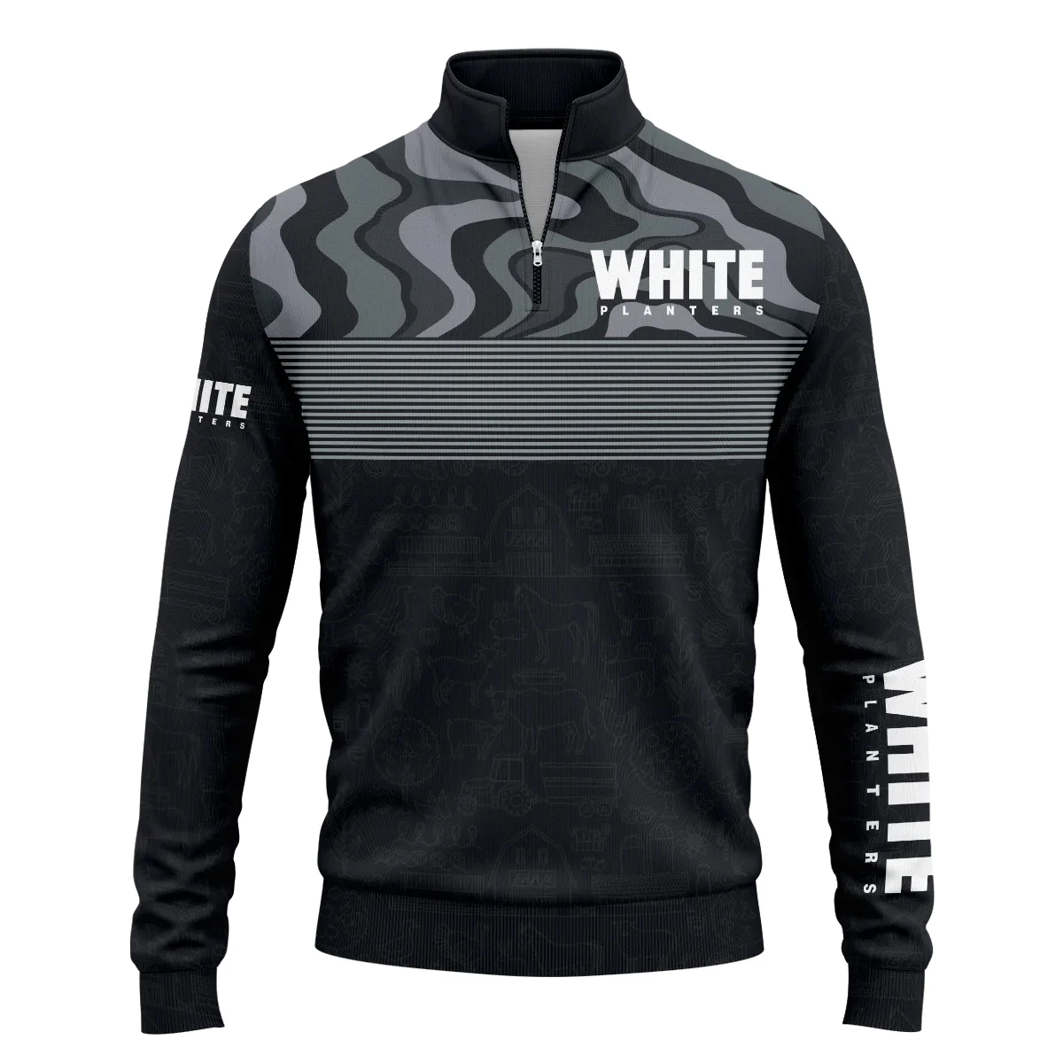 White Planters Exclusive Logo Quarter-Zip Sweatshirt OUFAQZJ010819WPZ – White Planters Gift