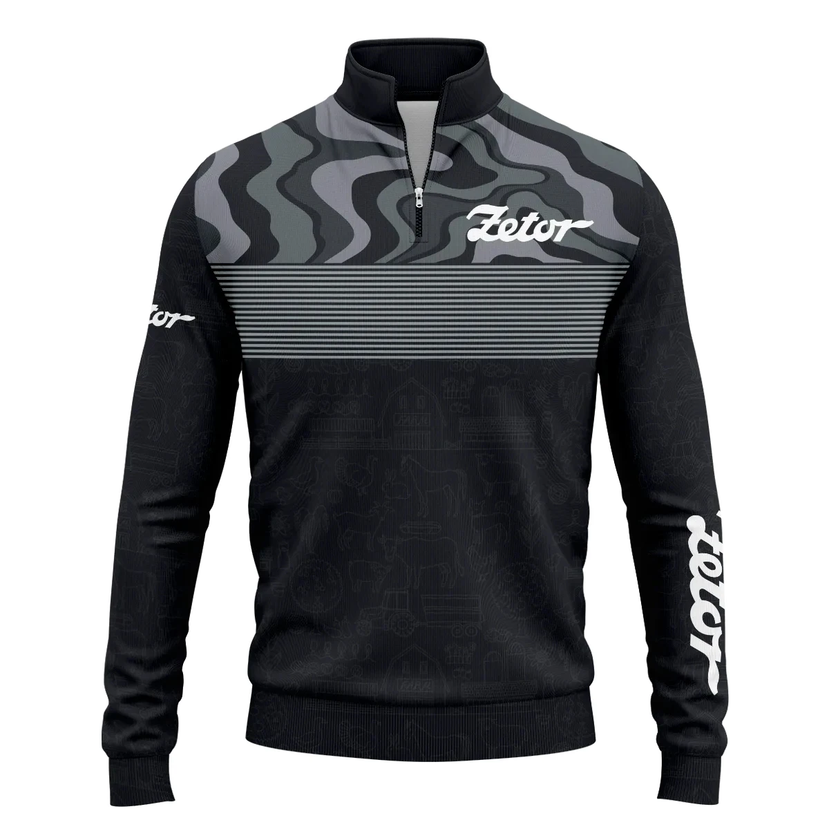 Zetor Exclusive Logo Quarter-Zip Sweatshirt OUFAQZJ010819ZTZ – Zetor Gift