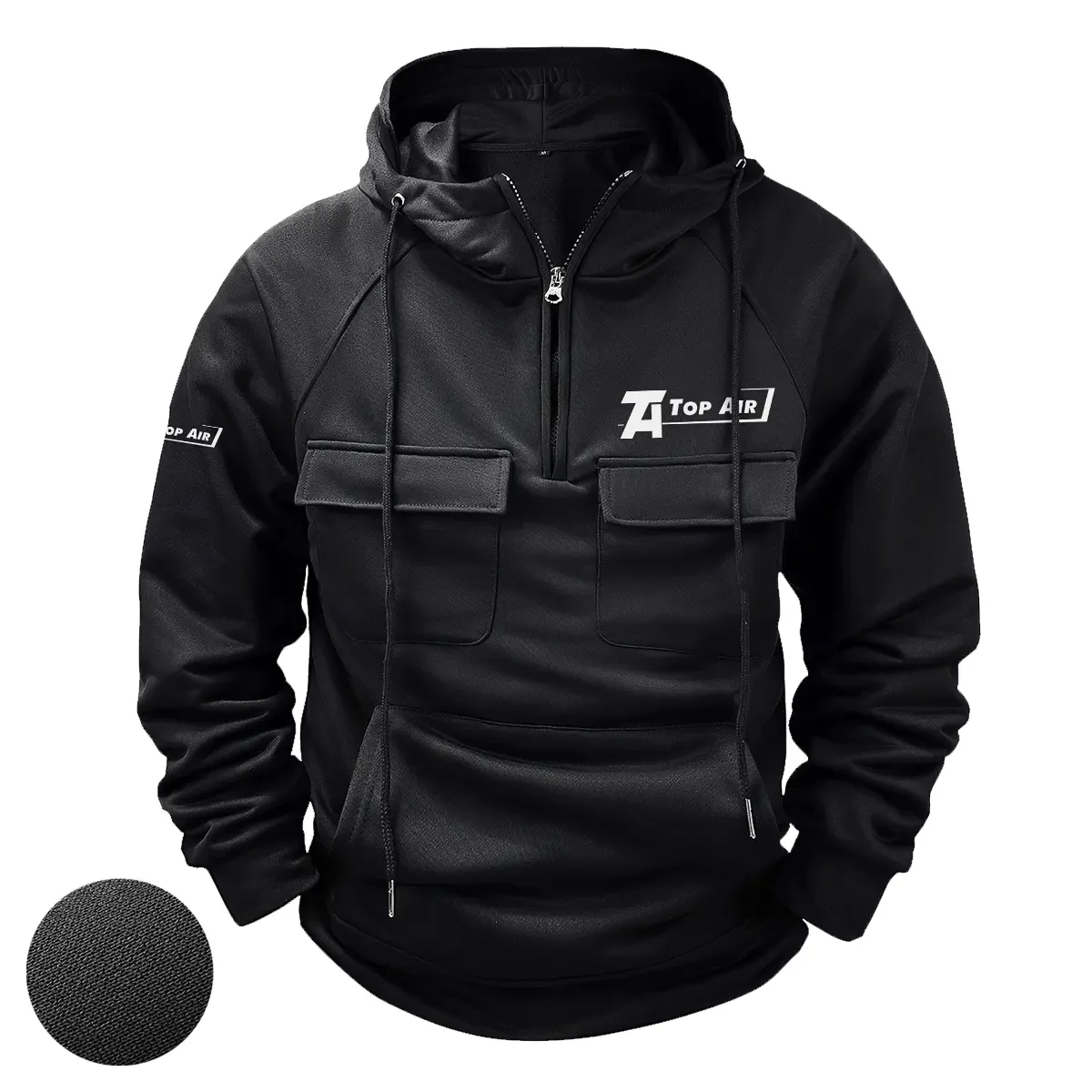 Top Air Exclusive Logo Tactical Quarter Zip Hoodie OUFATQZ0819TAZ – Top Air Hoodie