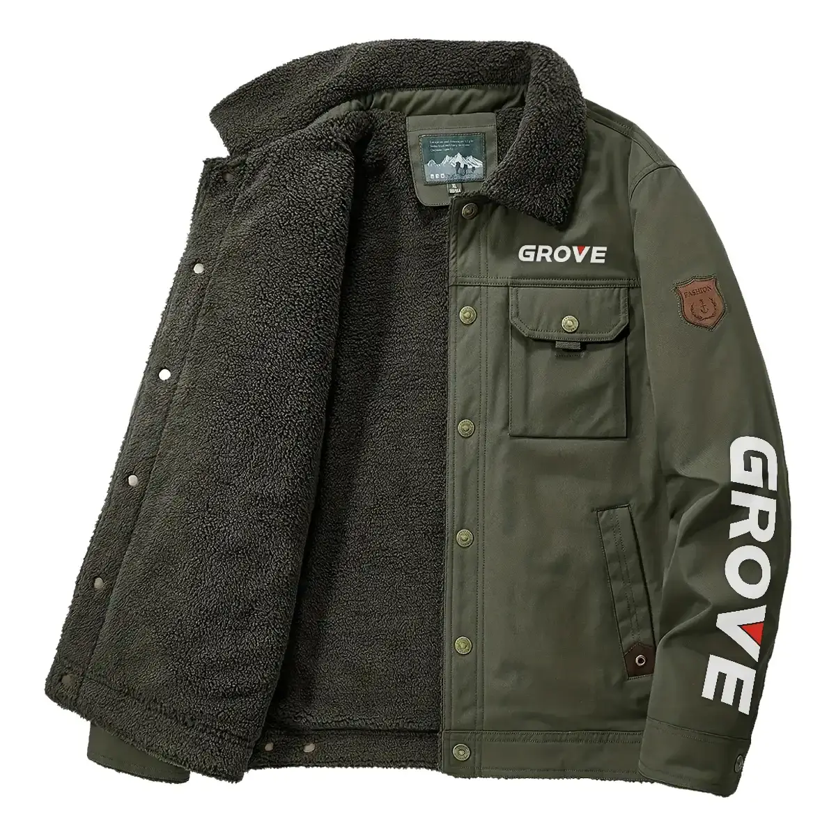 Grove Exclusive Logo Velvet Coat OUFAVC0611GVZ – Grove Coat
