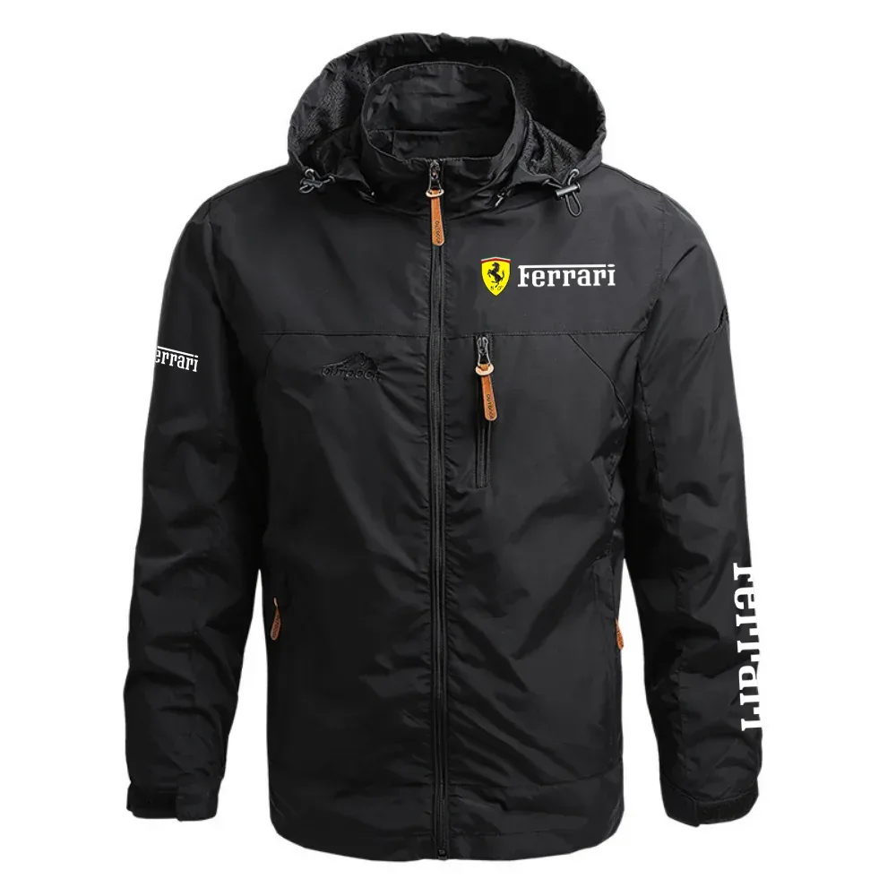 Ferrari Exclusive Logo Waterproof Outdoor Jacket Detachable Hood OUFAWOJ0819FIZ – Ferrari Jacket