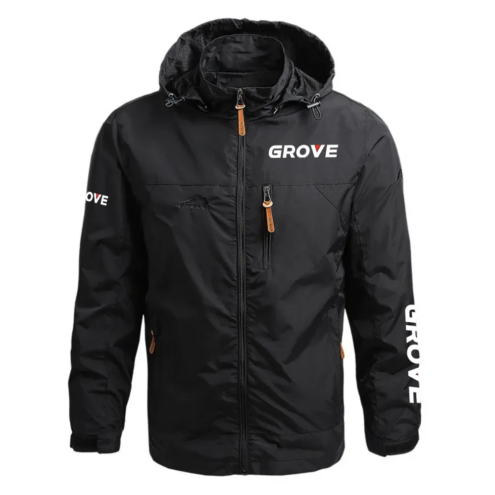 Grove Exclusive Logo Waterproof Outdoor Jacket Detachable Hood OUFAWOJ0819GVZ – Grove Gift